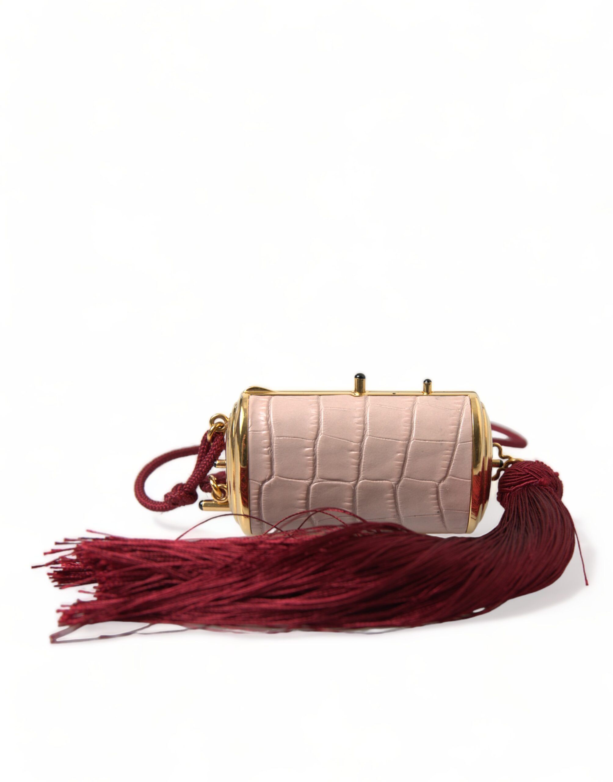 Exotic Leather Mini Mirror Tassel Makeup Women's Bag - Dolce & Gabbana - Modalova