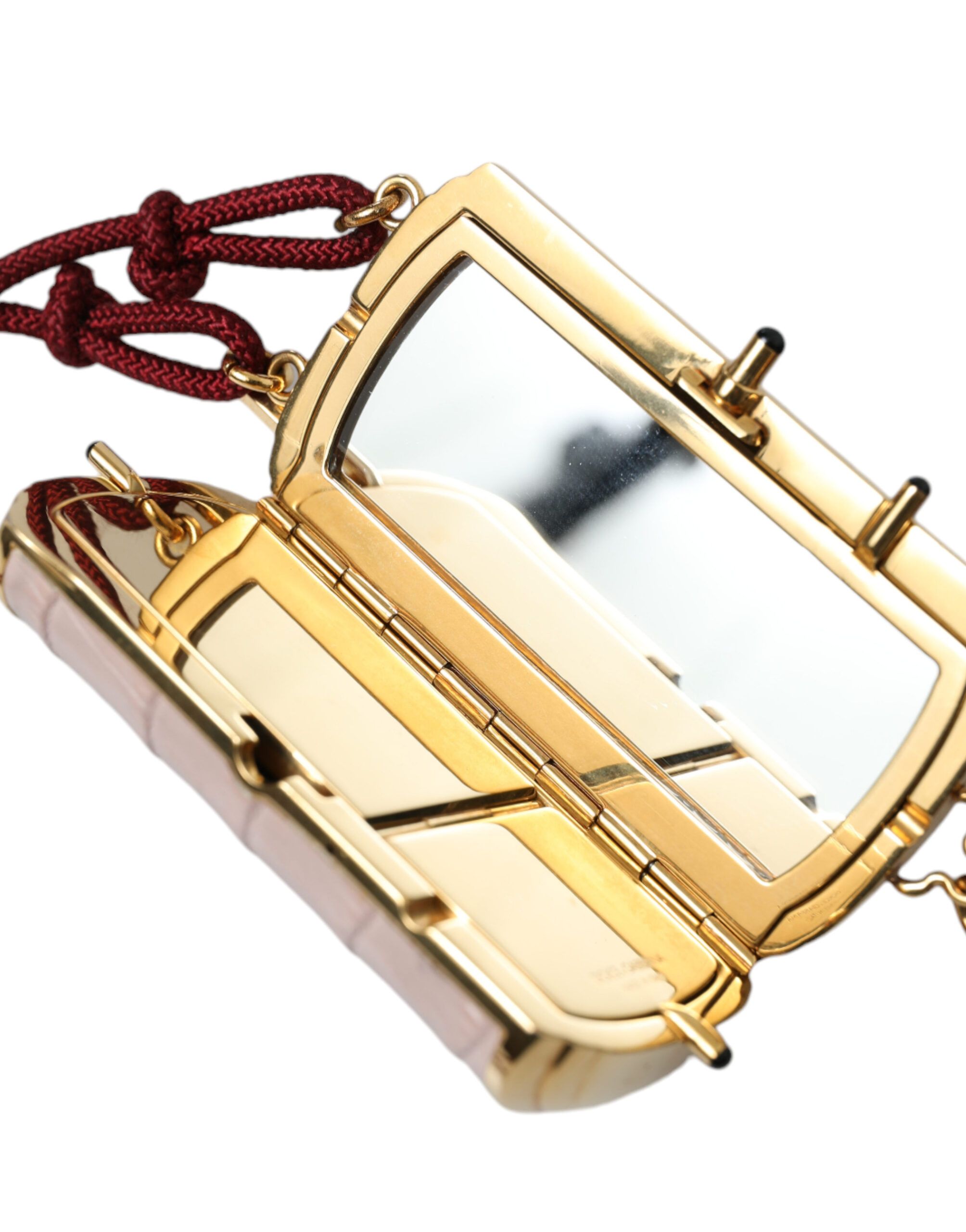 Exotic Leather Mini Mirror Tassel Makeup Women's Bag - Dolce & Gabbana - Modalova