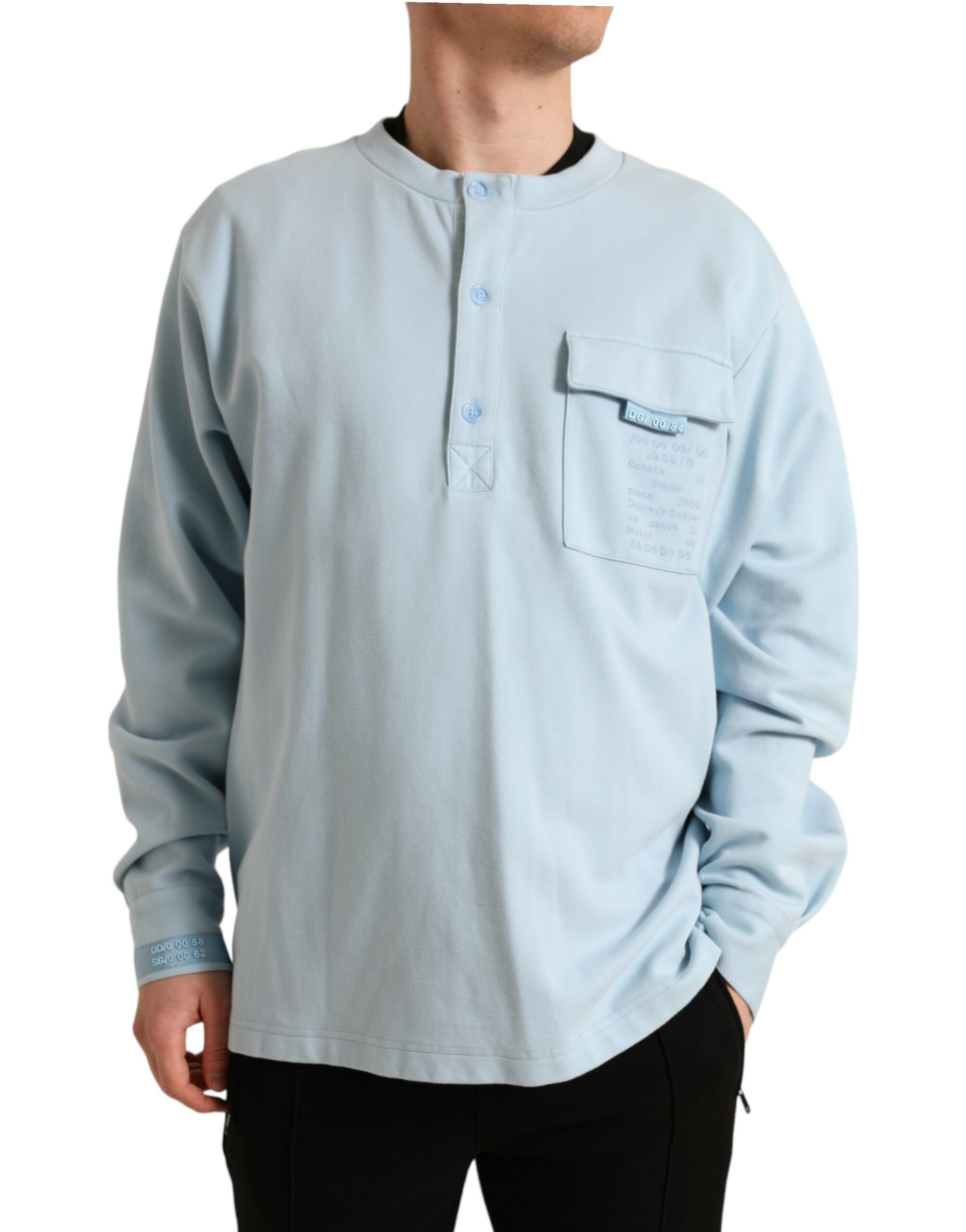 Cotton Buttoned Pullover Men's Sweater - Dolce & Gabbana - Modalova