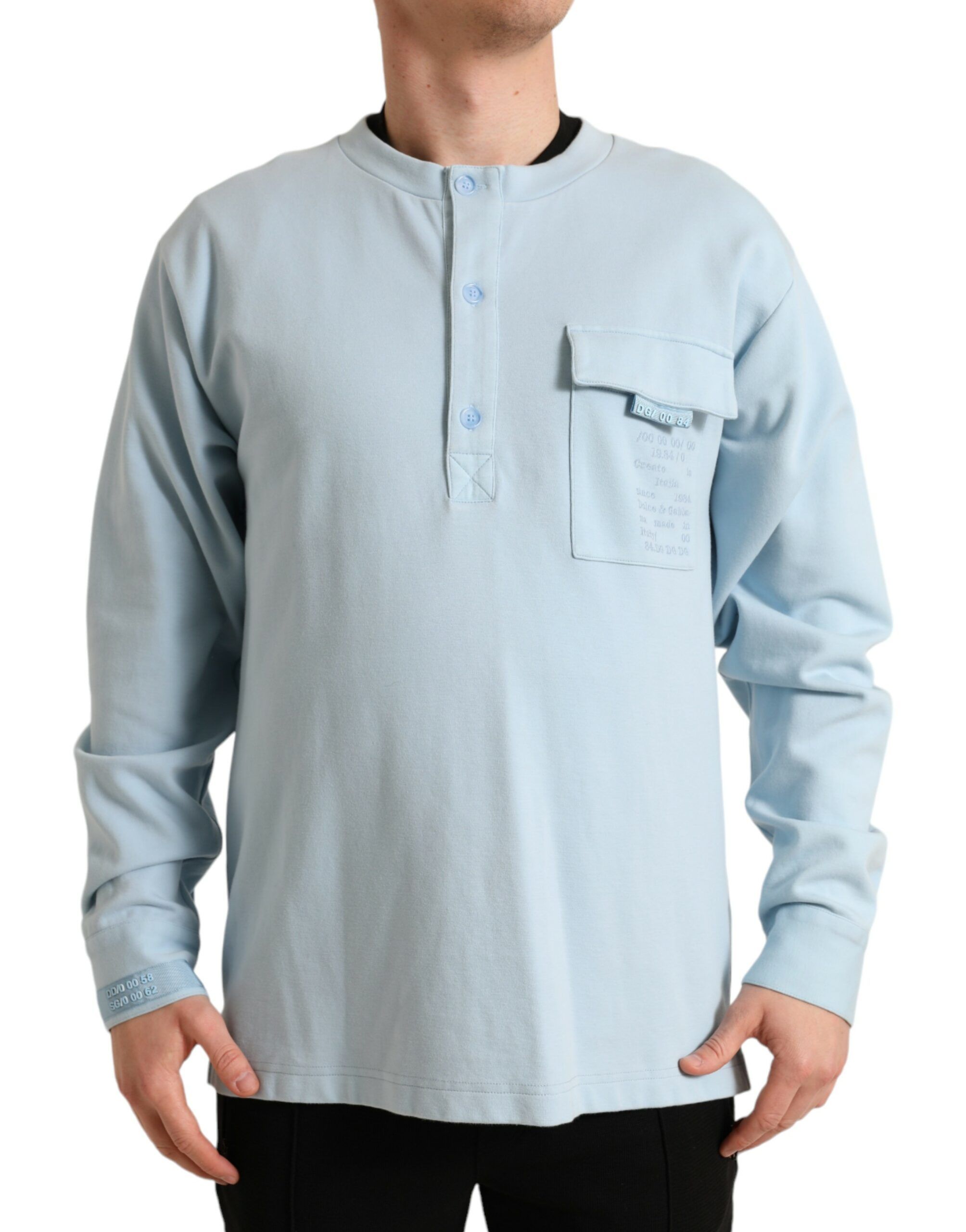 Cotton Buttoned Pullover Men's Sweater - Dolce & Gabbana - Modalova