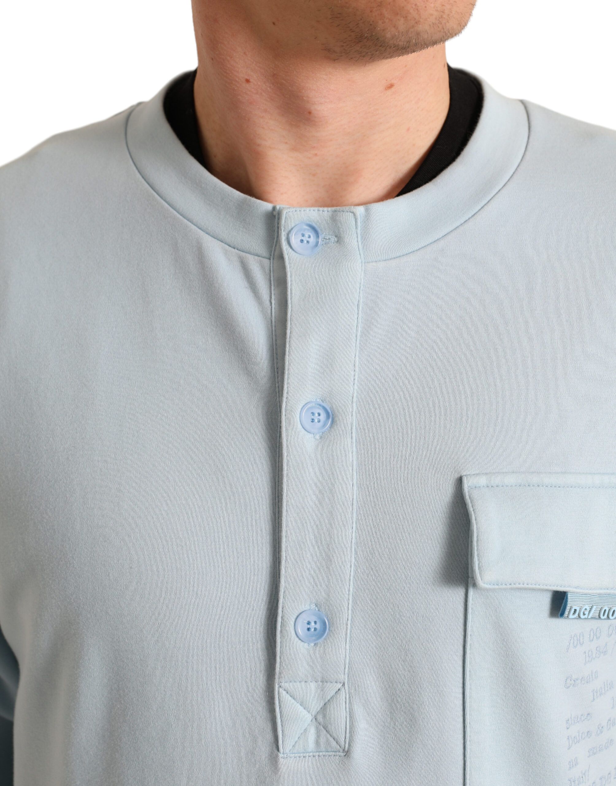 Cotton Buttoned Pullover Men's Sweater - Dolce & Gabbana - Modalova