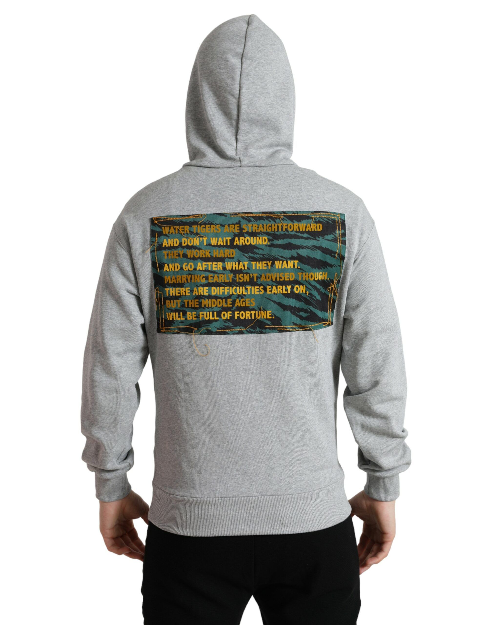Cotton Logo Hooded Sweatshirt Men's Sweater - Dolce & Gabbana - Modalova