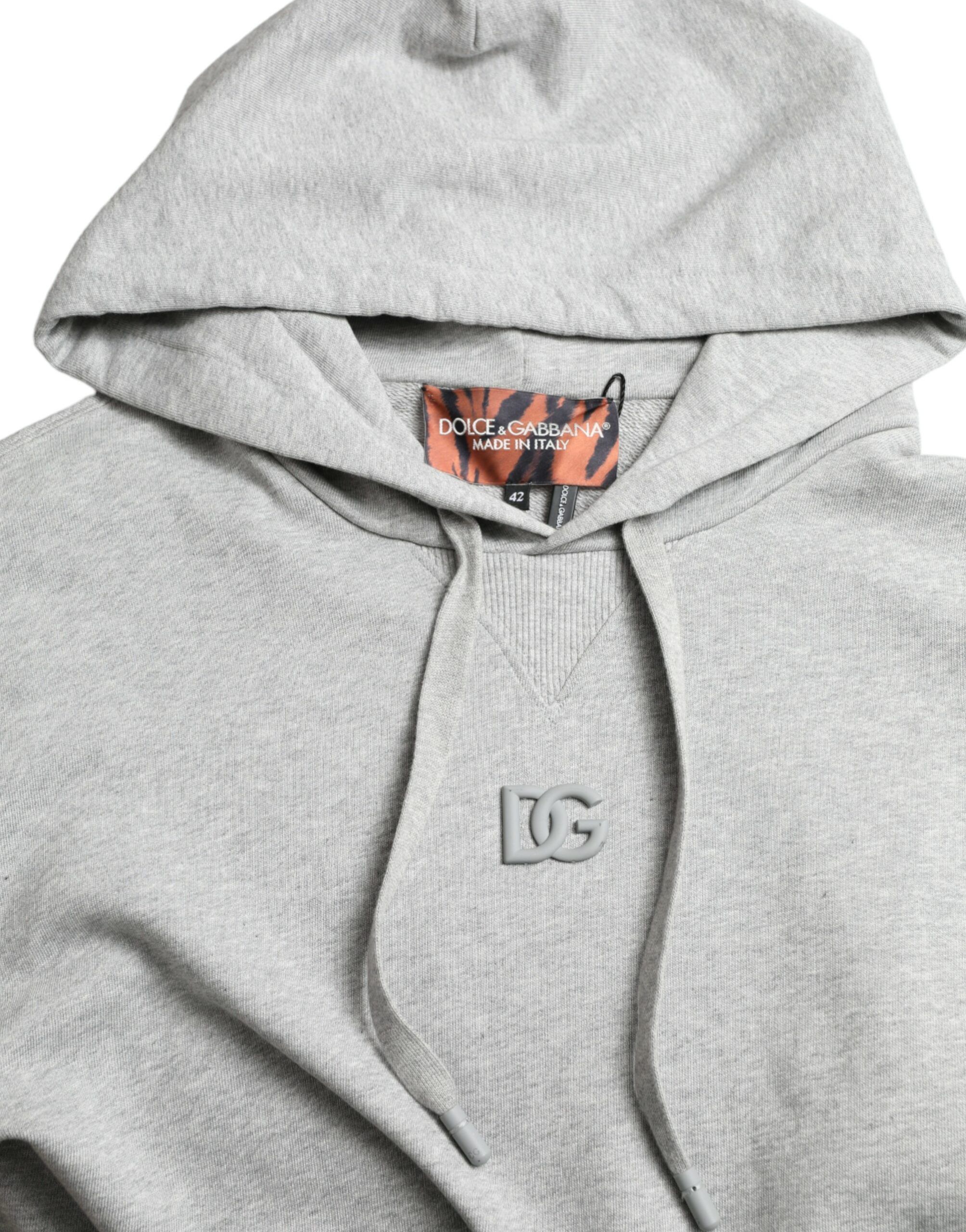 Cotton Logo Hooded Sweatshirt Men's Sweater - Dolce & Gabbana - Modalova