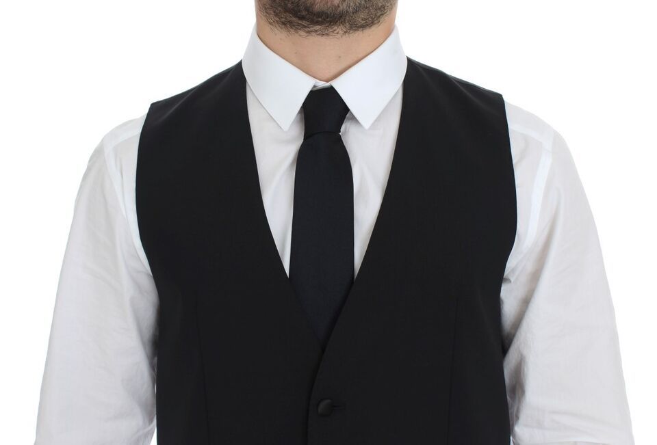 Wool Silk Stretch Dress Vest Men's Blazer - Dolce & Gabbana - Modalova