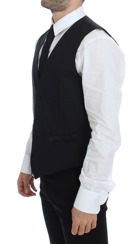 Wool Silk Stretch Dress Vest Men's Blazer - Dolce & Gabbana - Modalova