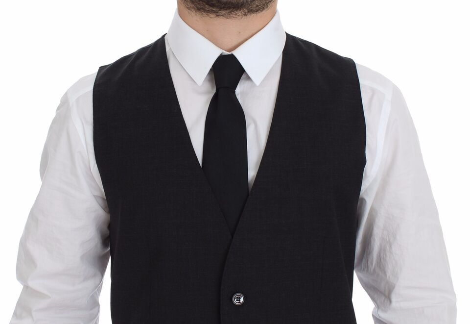 Slim Fit Button Front Dress Formal Men's Vest - Dolce & Gabbana - Modalova