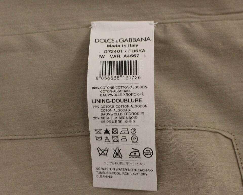 Cotton Slim Fit Button Front Dress Men's Vest - Dolce & Gabbana - Modalova