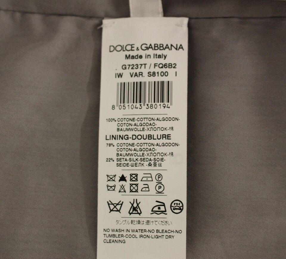 Cotton Slim Fit Button Front Dress Men's Vest - Dolce & Gabbana - Modalova