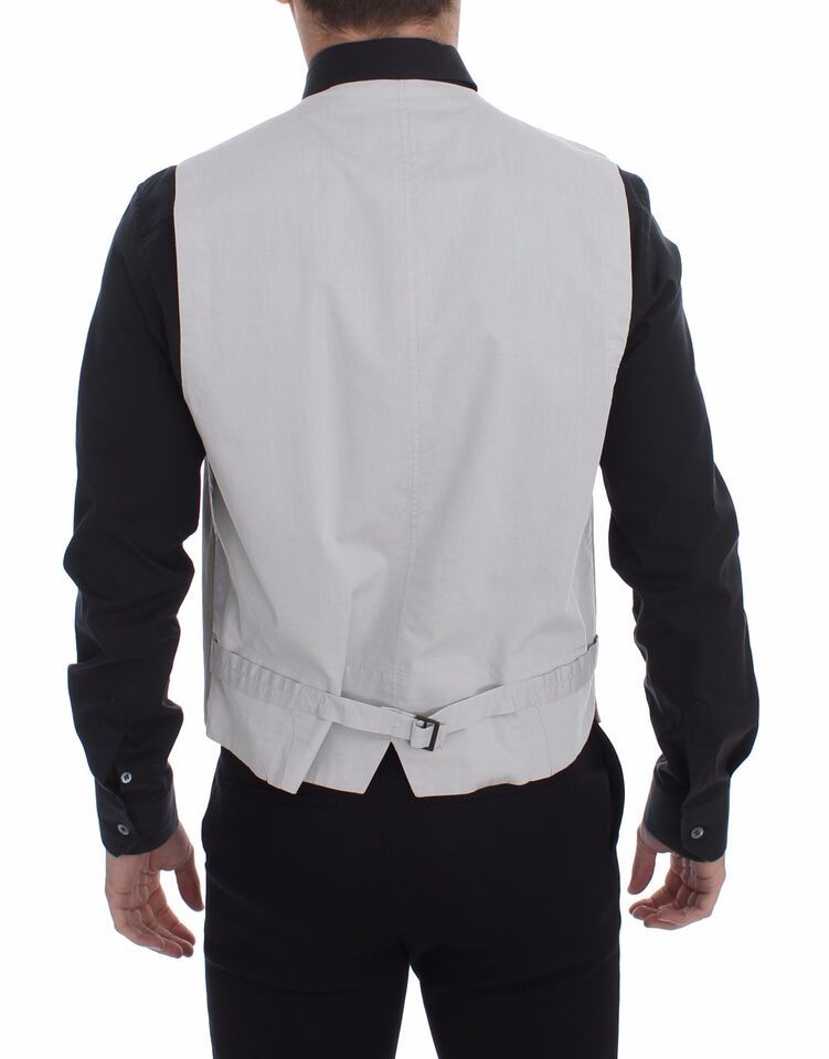Cotton Silk Blend Dress Vest Men's Blazer - Dolce & Gabbana - Modalova