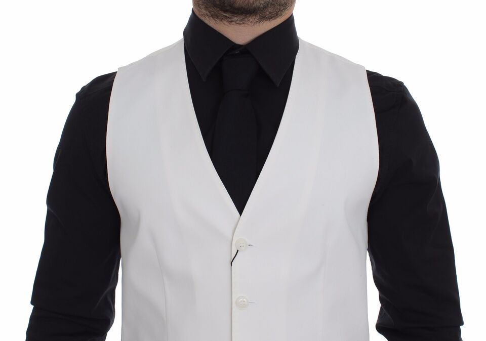 Cotton Silk Blend Dress Vest Men's Blazer - Dolce & Gabbana - Modalova