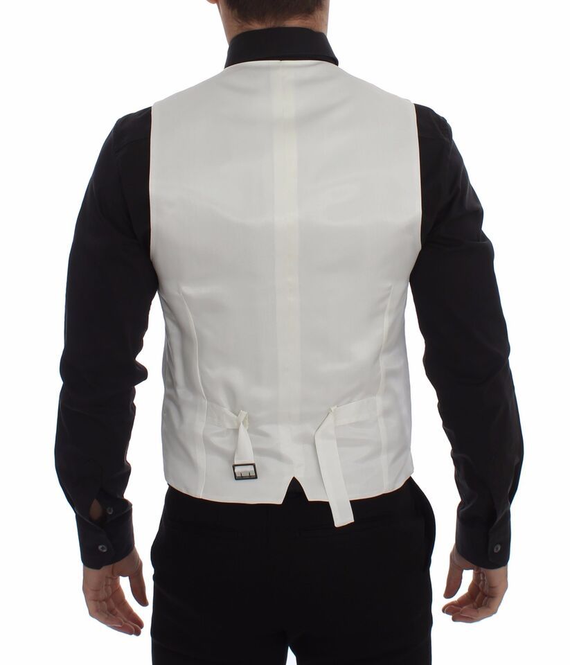 Cotton Silk Blend Dress Vest Men's Blazer - Dolce & Gabbana - Modalova