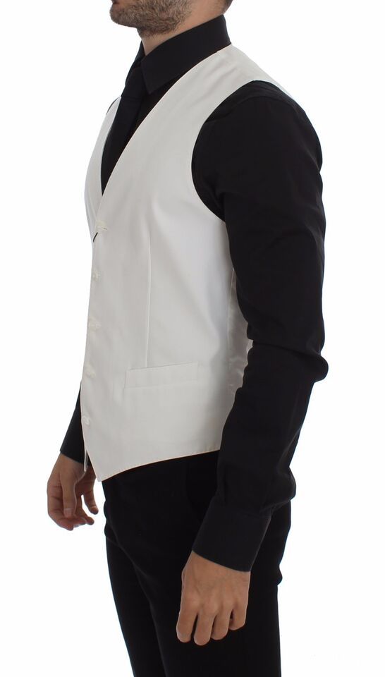 Cotton Silk Blend Dress Vest Men's Blazer - Dolce & Gabbana - Modalova