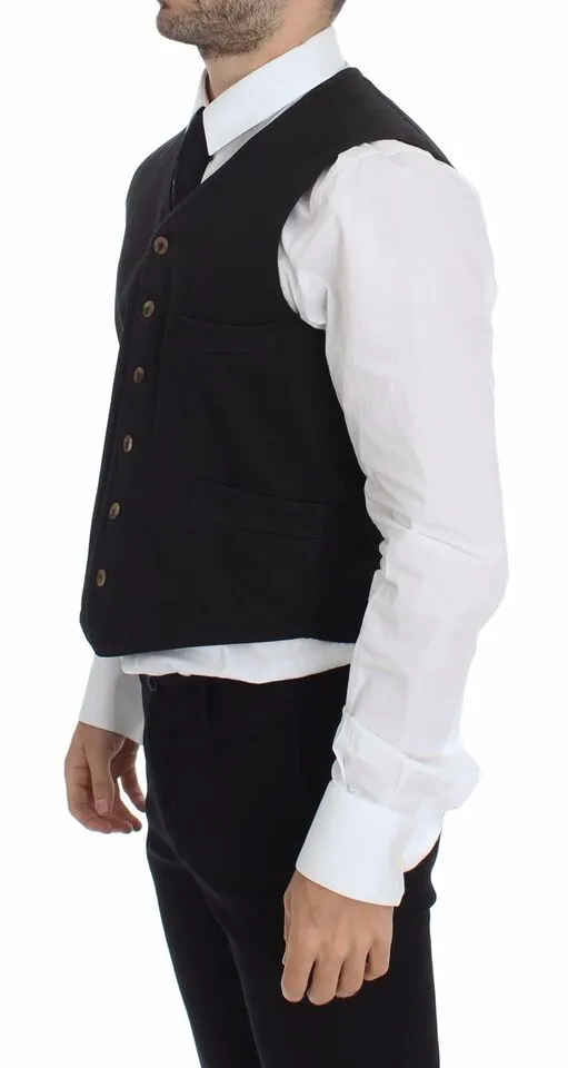 Cotton Viscose Dress Vest Men's Blazer - Dolce & Gabbana - Modalova