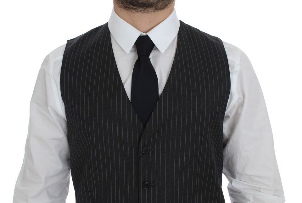 Striped Wool Single Breasted Men's Vest - Dolce & Gabbana - Modalova
