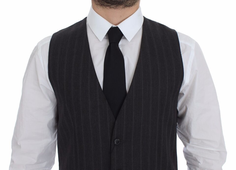 Striped Wool Logo Vest Gilet Men's Weste - Dolce & Gabbana - Modalova