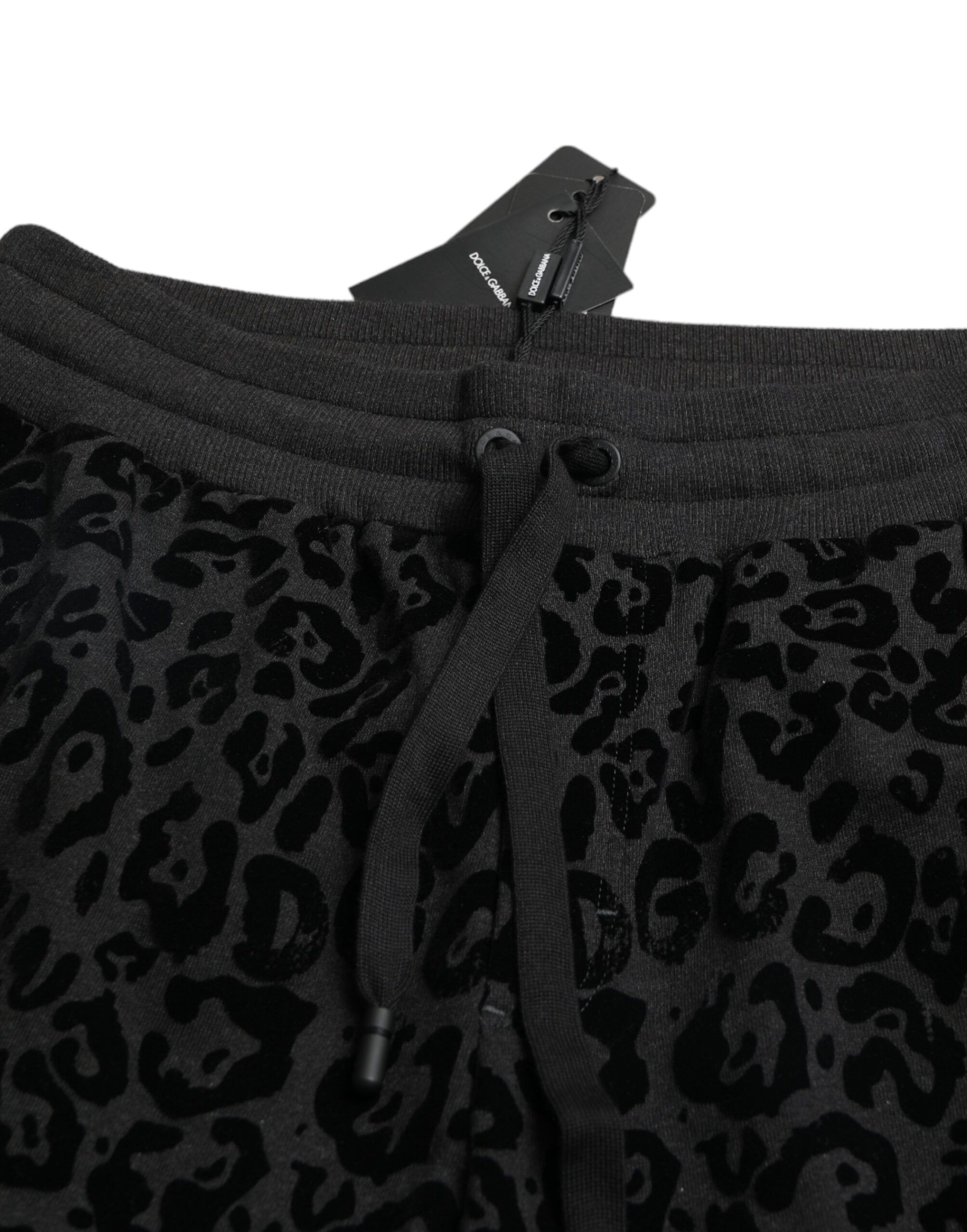 Leopard Cotton Slim Fit Jogger Men's Pants - Dolce & Gabbana - Modalova
