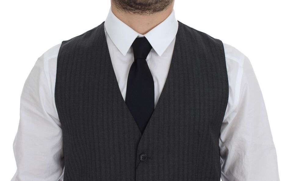 Striped Wool Single Breasted Men's Vest - Dolce & Gabbana - Modalova