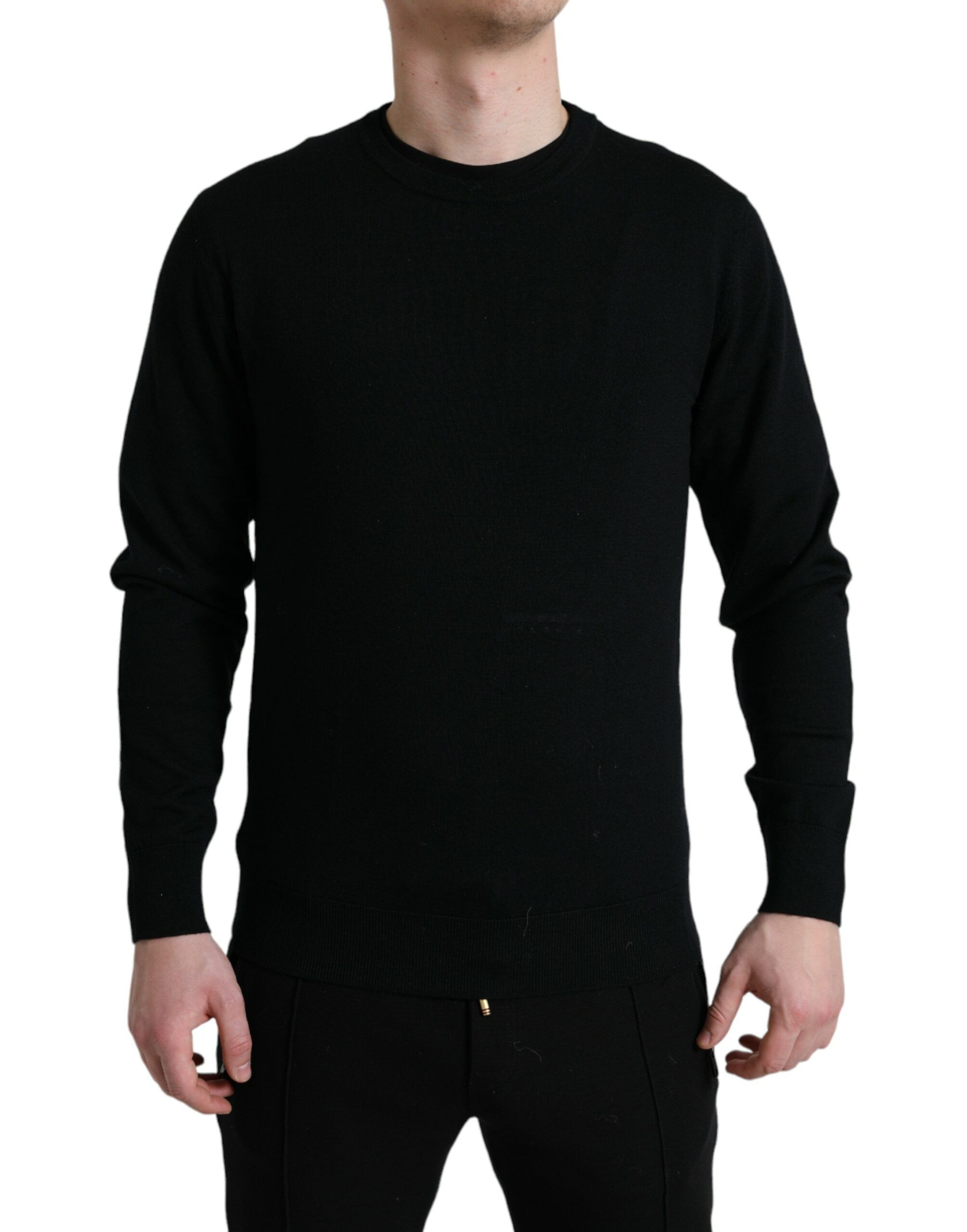 Wool Round Neck Pullover Men's Sweater - Dolce & Gabbana - Modalova