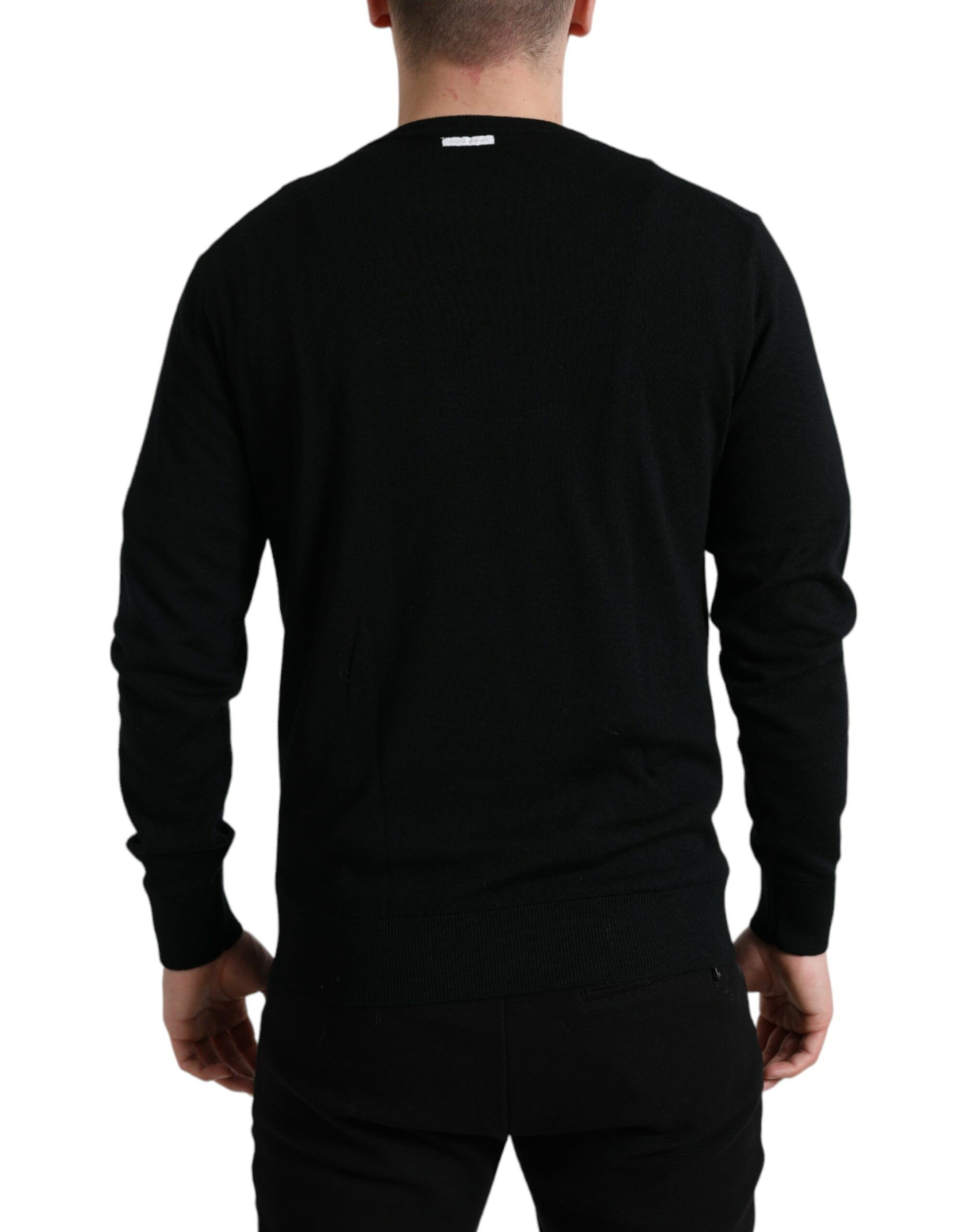 Wool Round Neck Pullover Men's Sweater - Dolce & Gabbana - Modalova