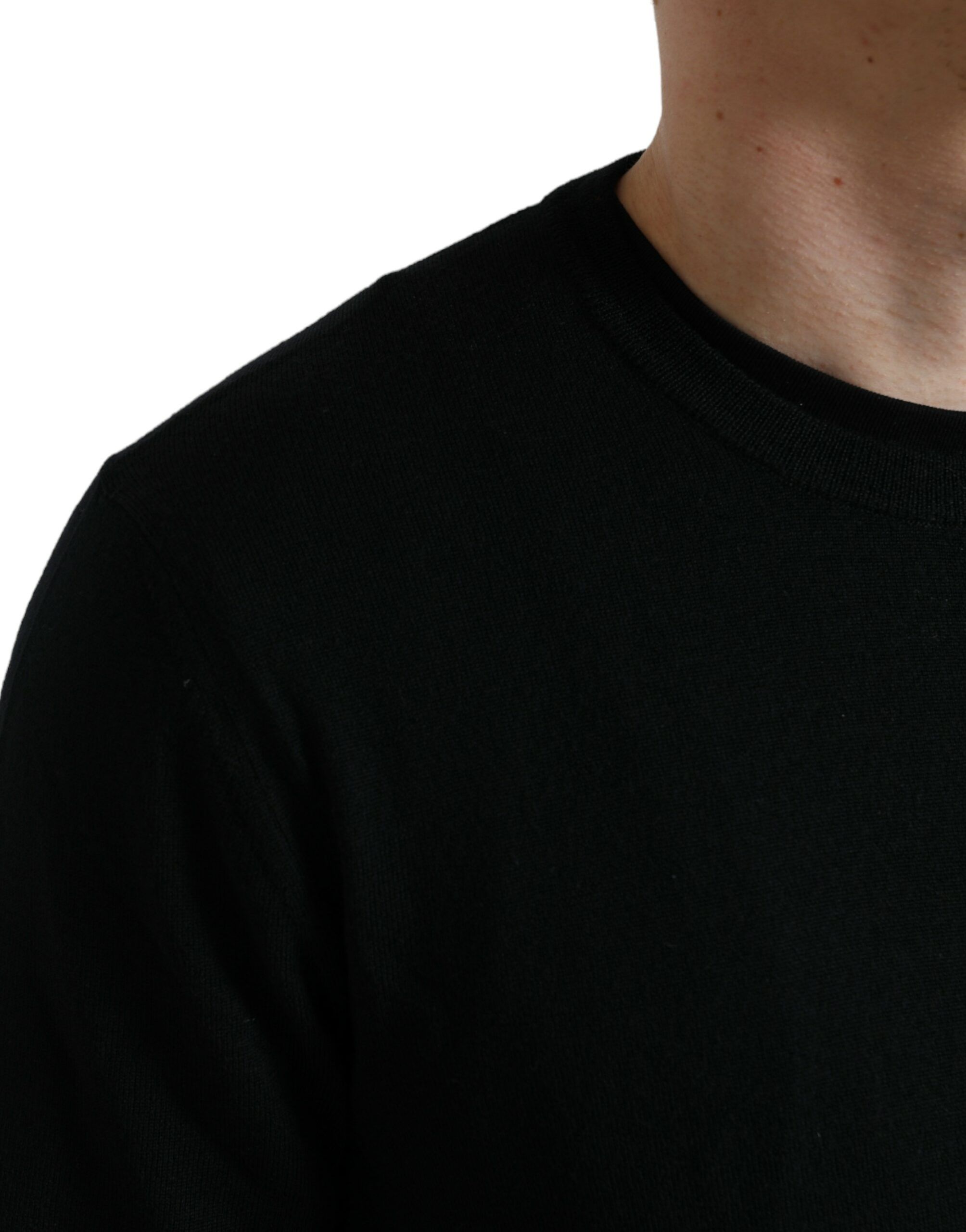 Wool Round Neck Pullover Men's Sweater - Dolce & Gabbana - Modalova