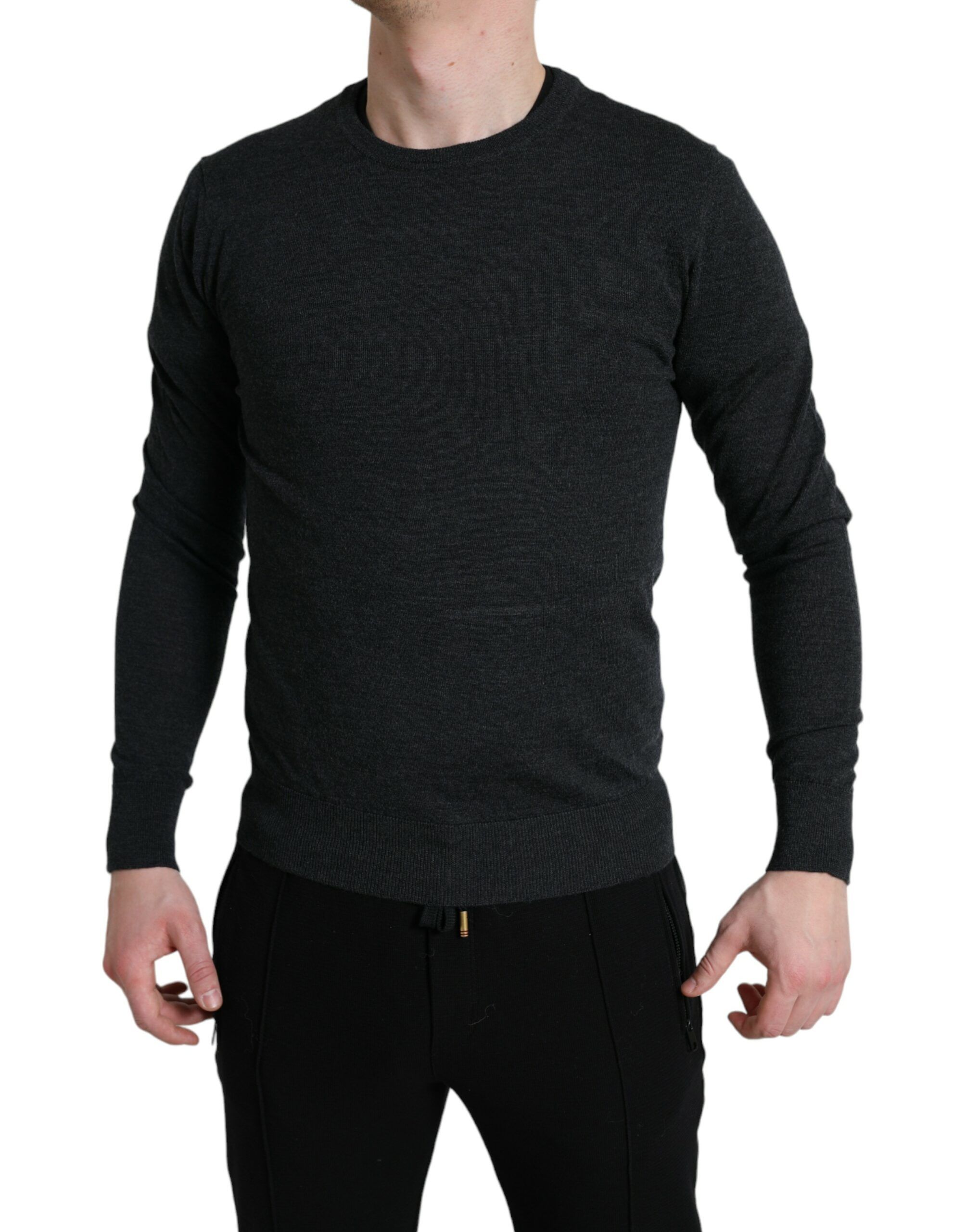 Wool Round Neck Pullover Men's Sweater - Dolce & Gabbana - Modalova