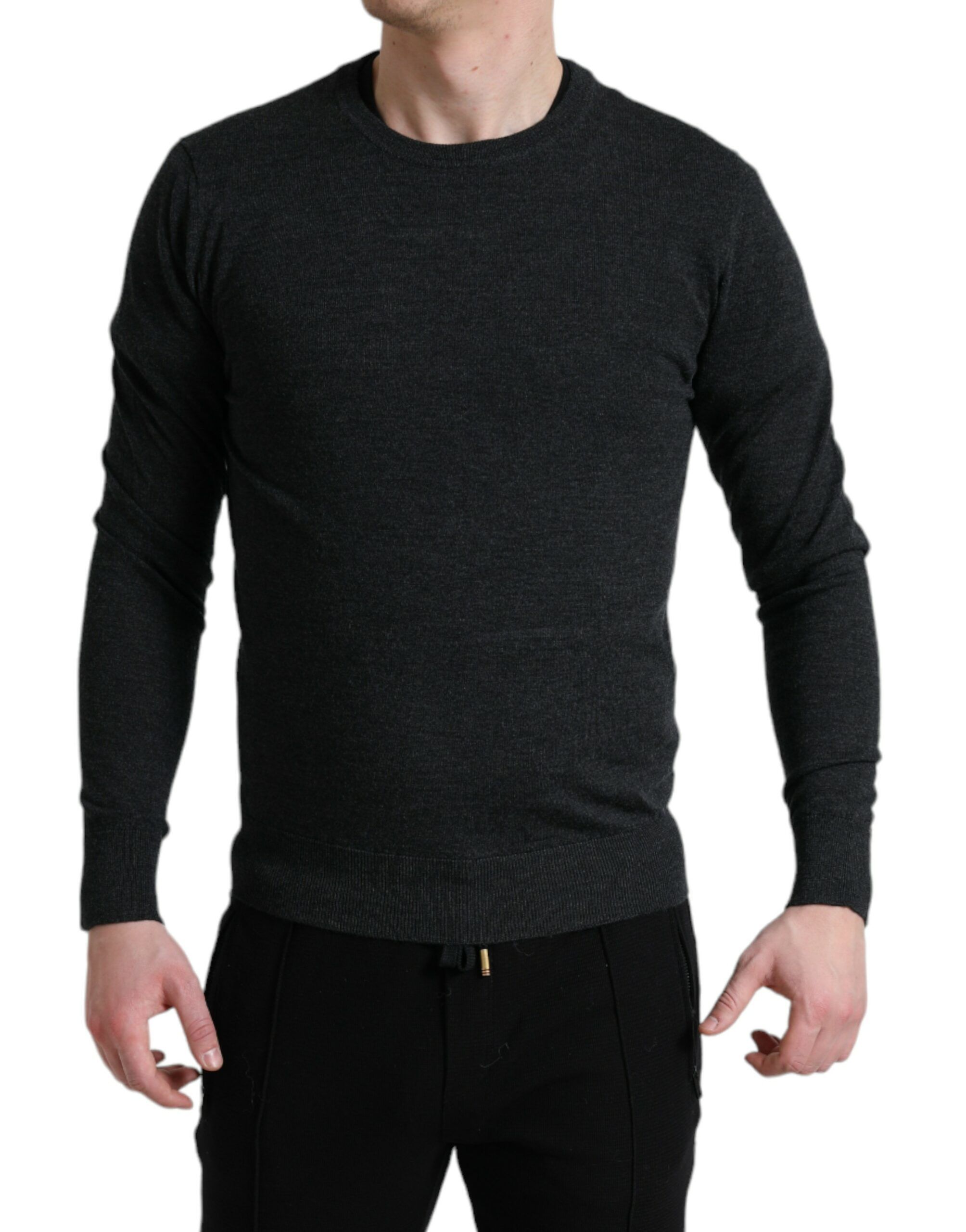 Wool Round Neck Pullover Men's Sweater - Dolce & Gabbana - Modalova