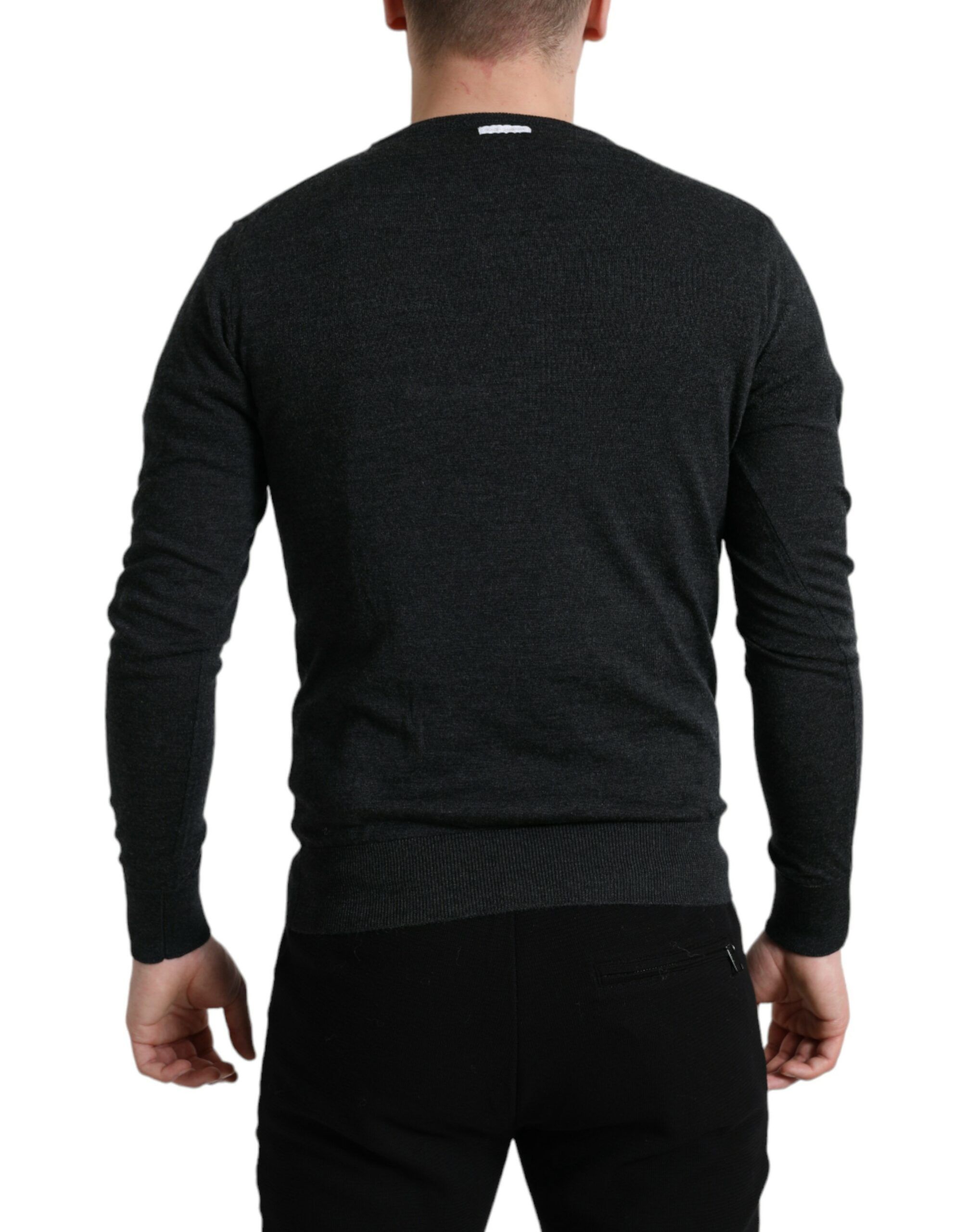 Wool Round Neck Pullover Men's Sweater - Dolce & Gabbana - Modalova