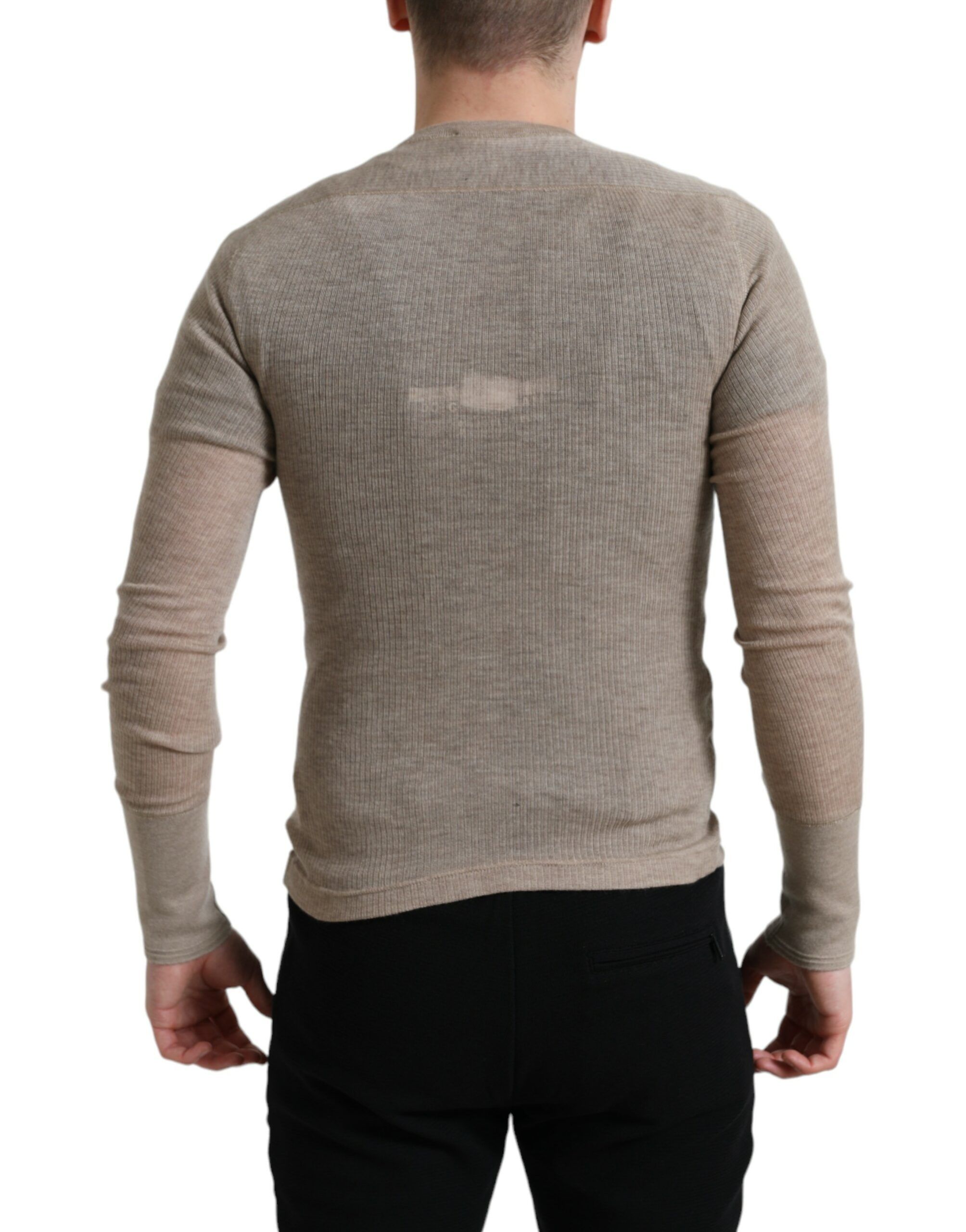 Henley Pullover Cashmere Men's Sweater - Dolce & Gabbana - Modalova