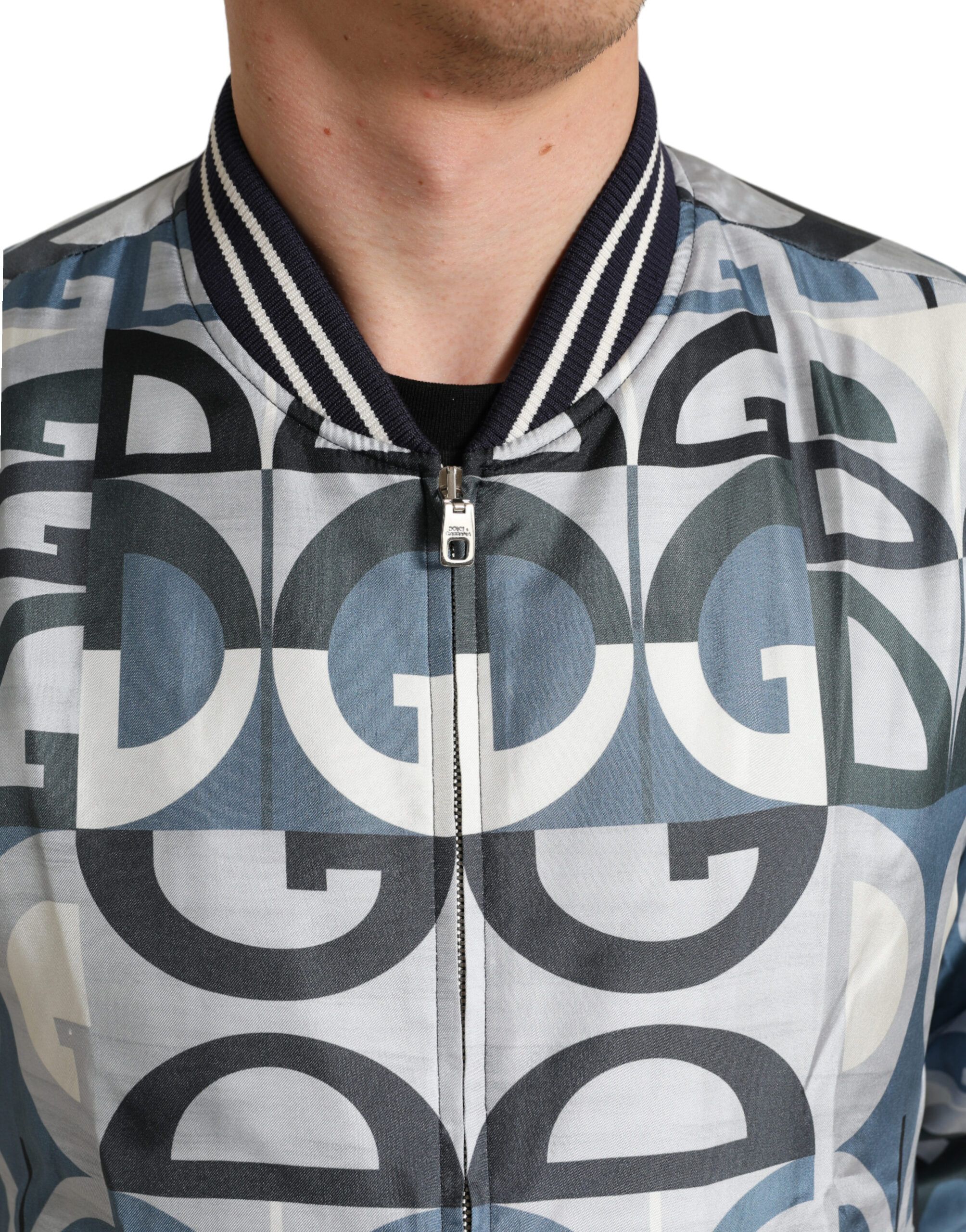 Logo Print Bomber Blouson Men's Jacket - Dolce & Gabbana - Modalova