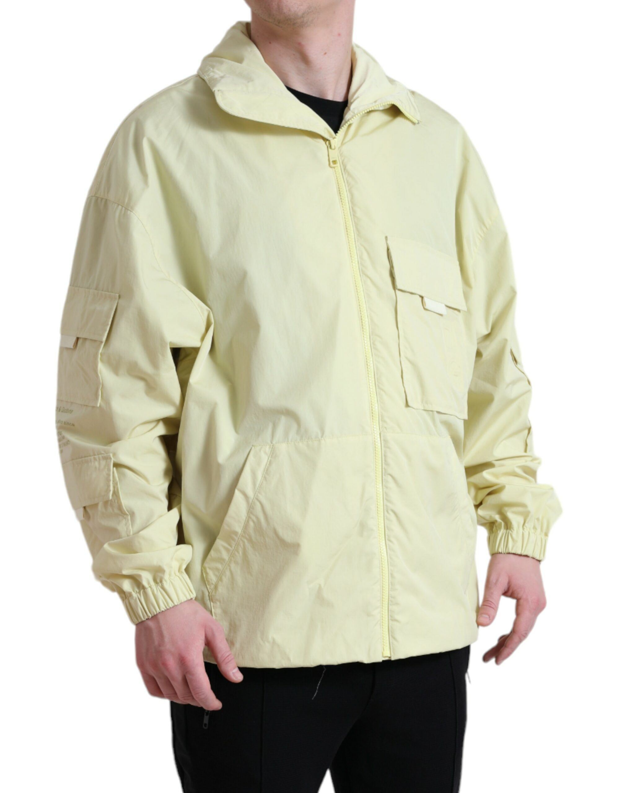 Nylon Collared Full Zip Parka Men's Jacket - Dolce & Gabbana - Modalova