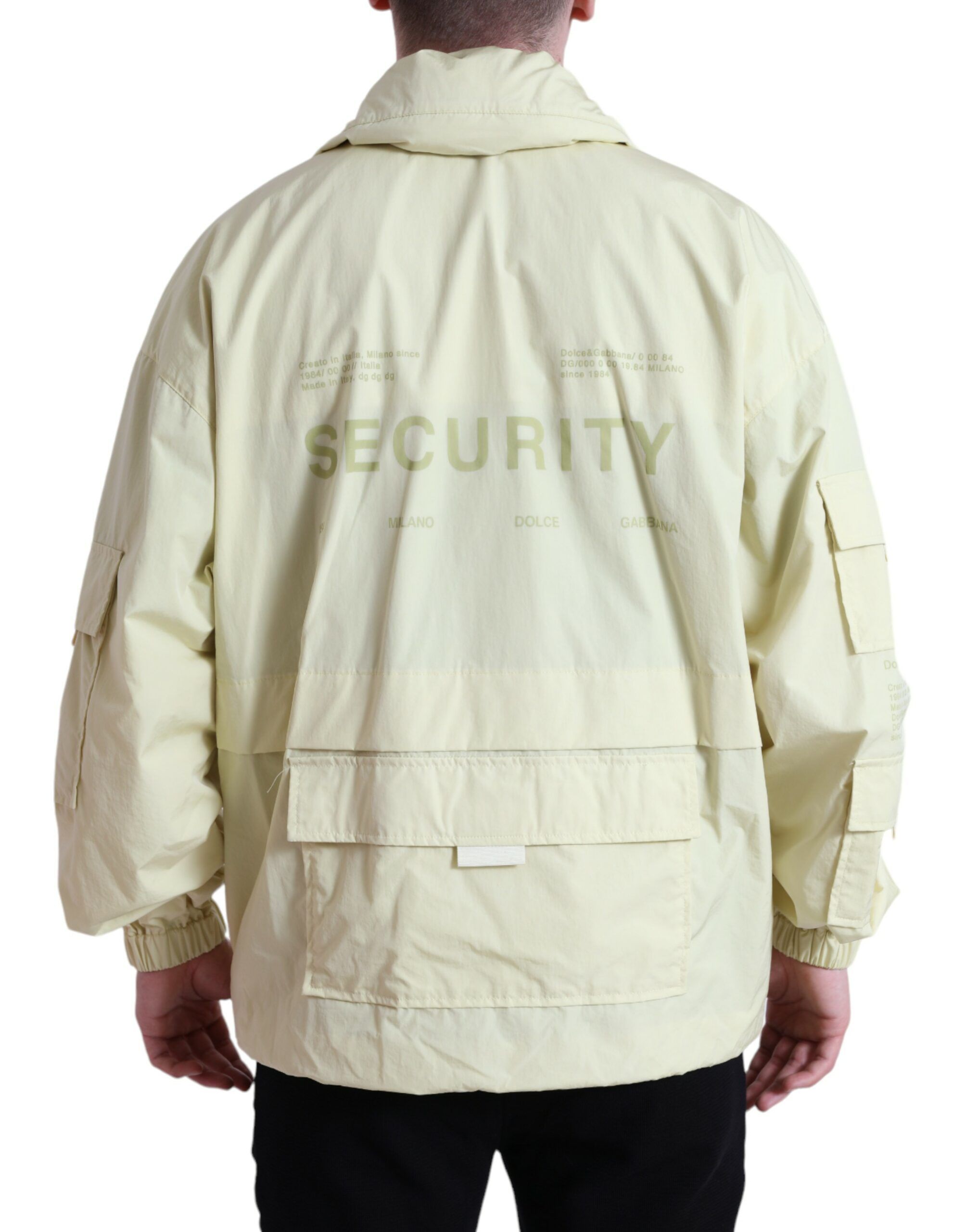 Nylon Collared Full Zip Parka Men's Jacket - Dolce & Gabbana - Modalova