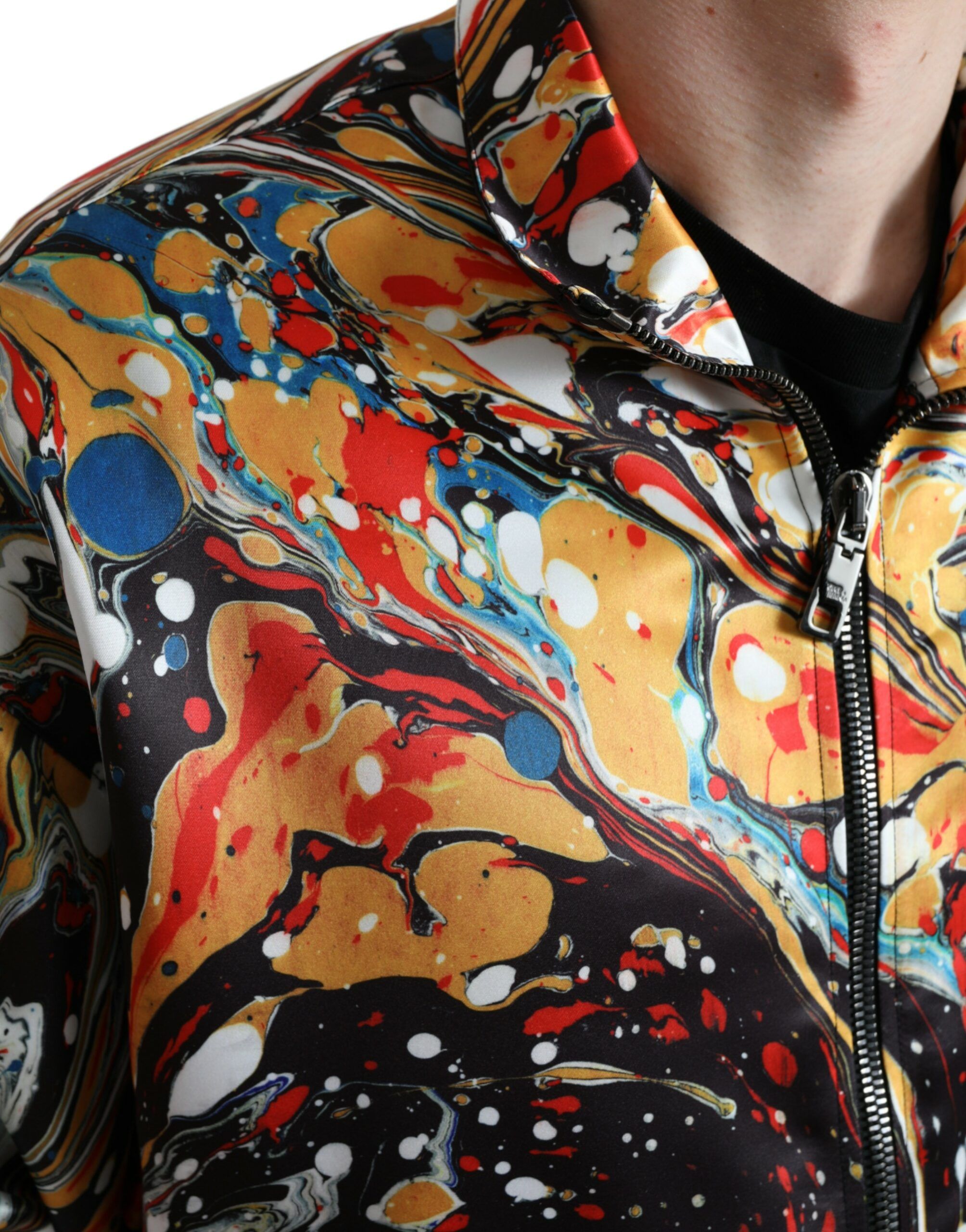 Abstract Polyester Bomber Men's Jacket - Dolce & Gabbana - Modalova