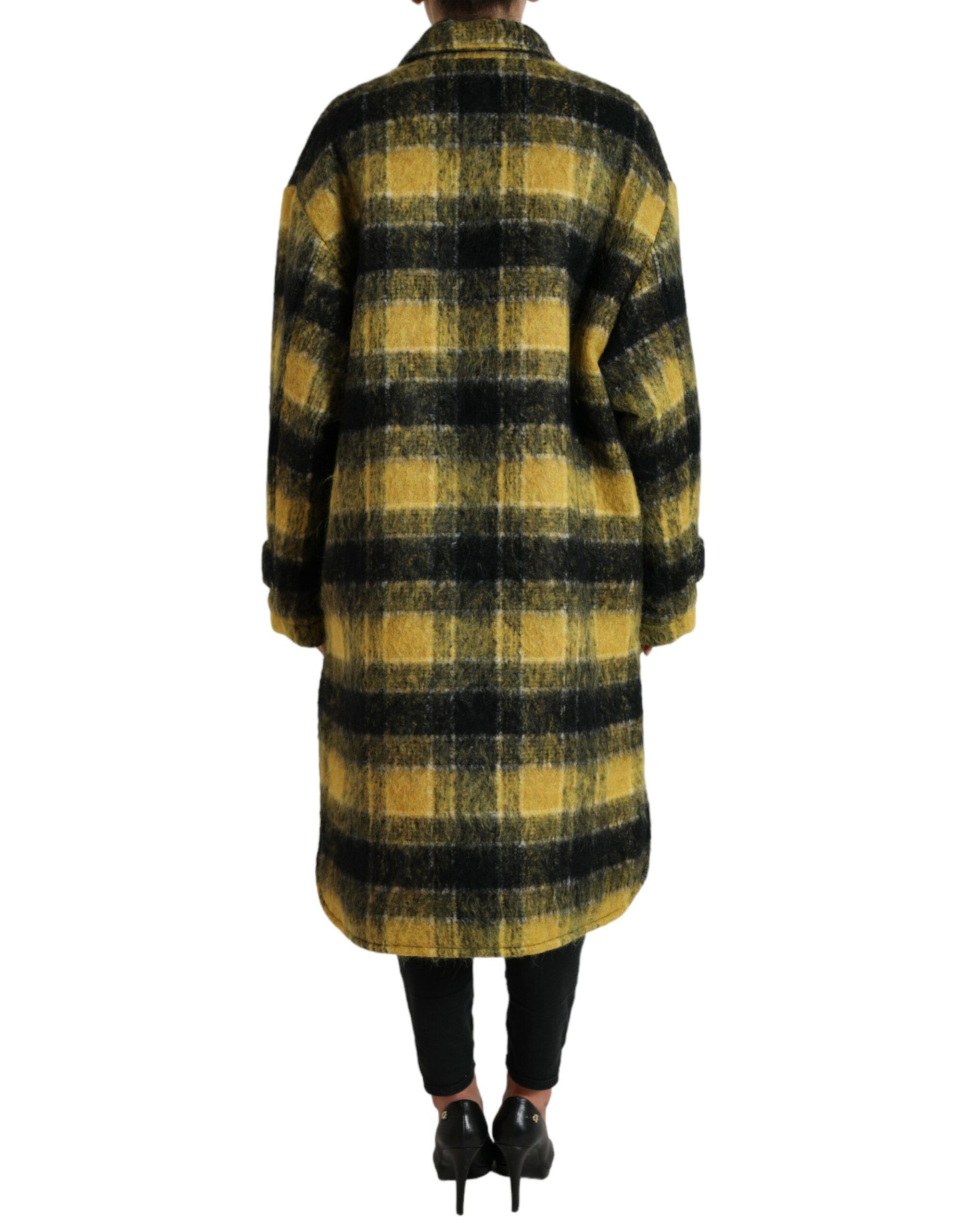 Plaid Long Sleeve Casual Coat Women's Jacket - Dolce & Gabbana - Modalova