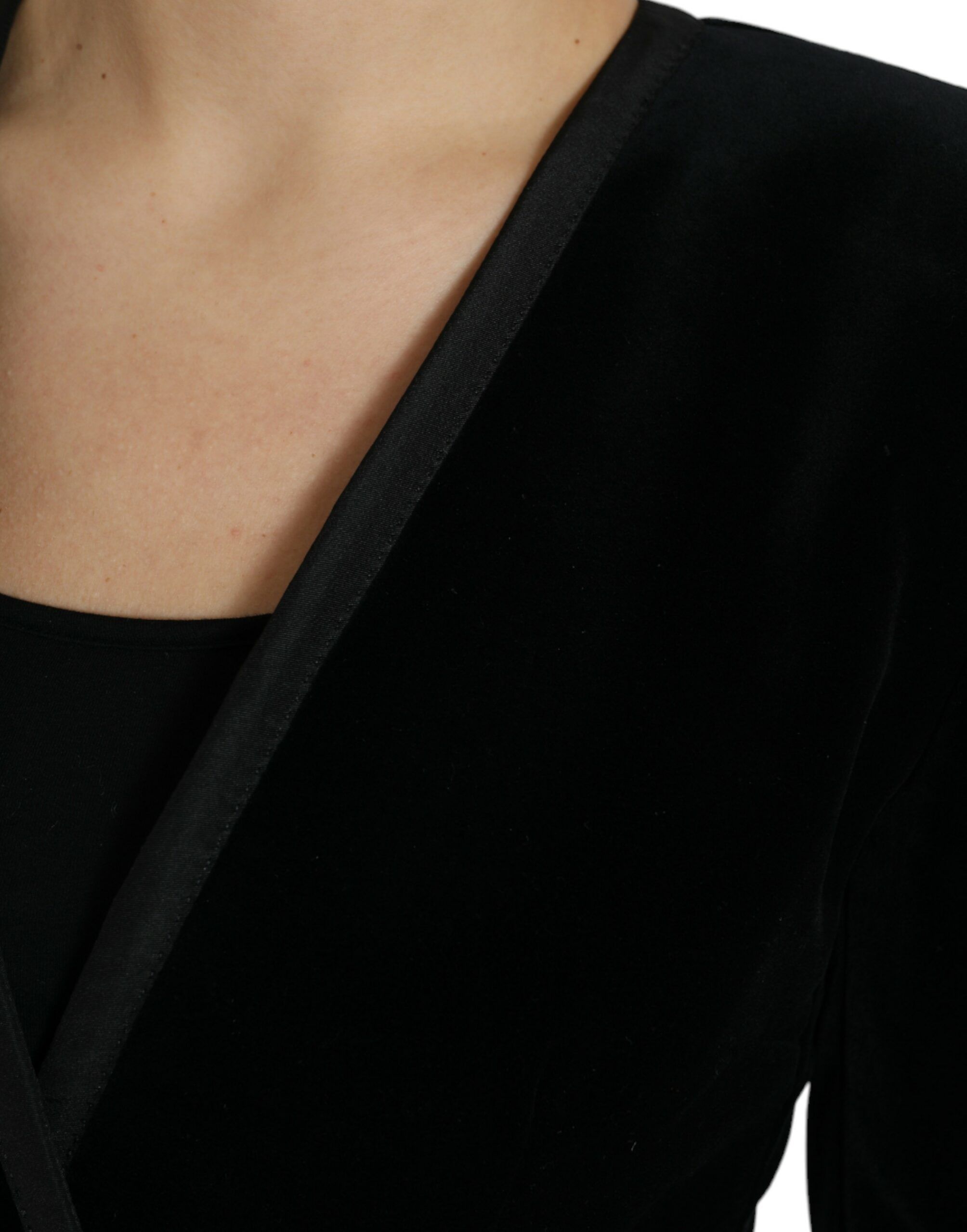 Velvet Cotton Double Breasted Women's Jacket - Dolce & Gabbana - Modalova