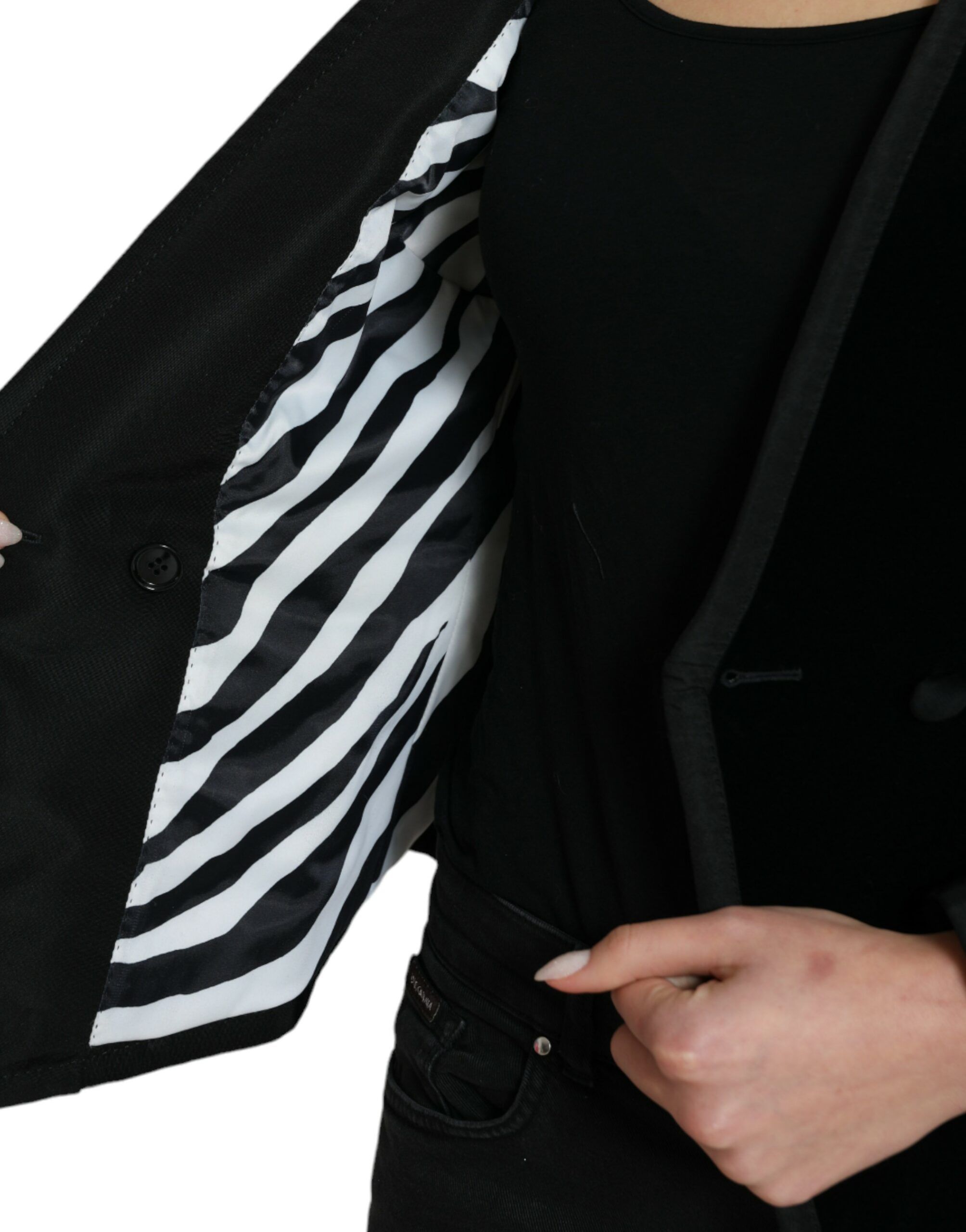 Velvet Cotton Double Breasted Women's Jacket - Dolce & Gabbana - Modalova