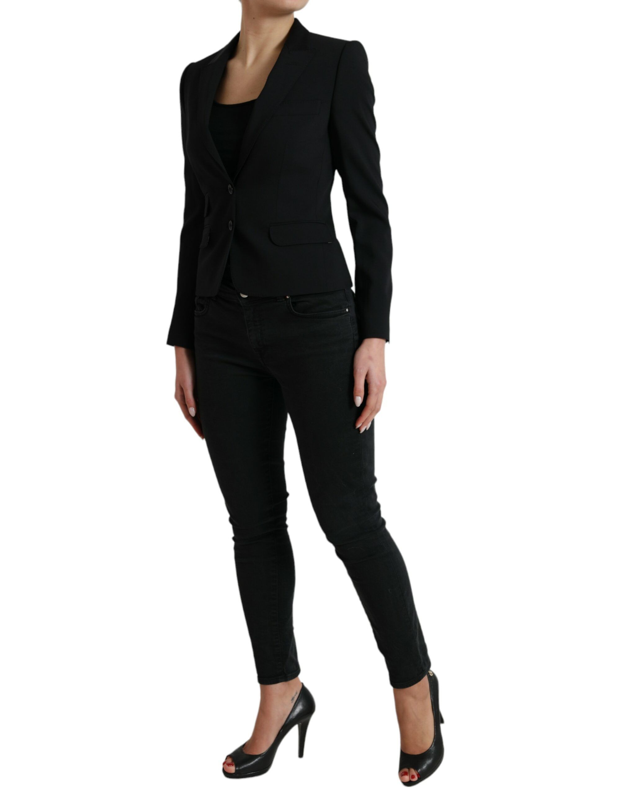 Wool Single Breasted Blazer Coat Women's Jacket - Dolce & Gabbana - Modalova