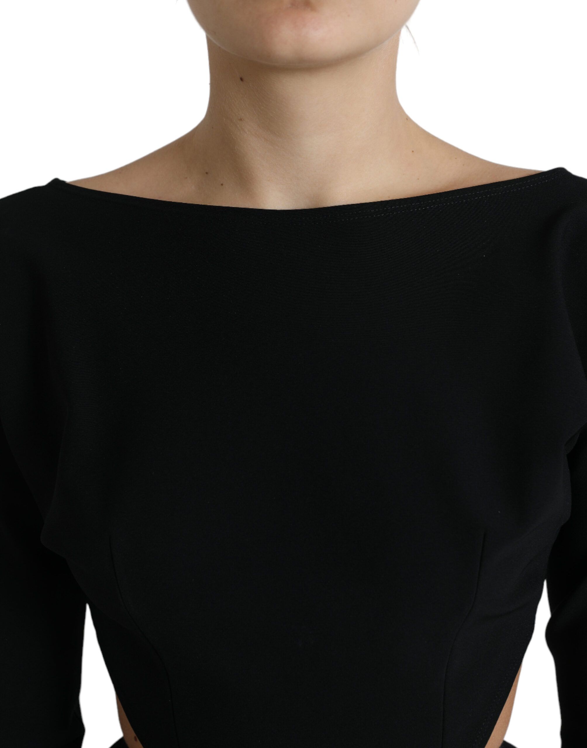 Viscose Cut Out A-line Long Sleeves Mini Women's Dress - Dolce & Gabbana - Modalova