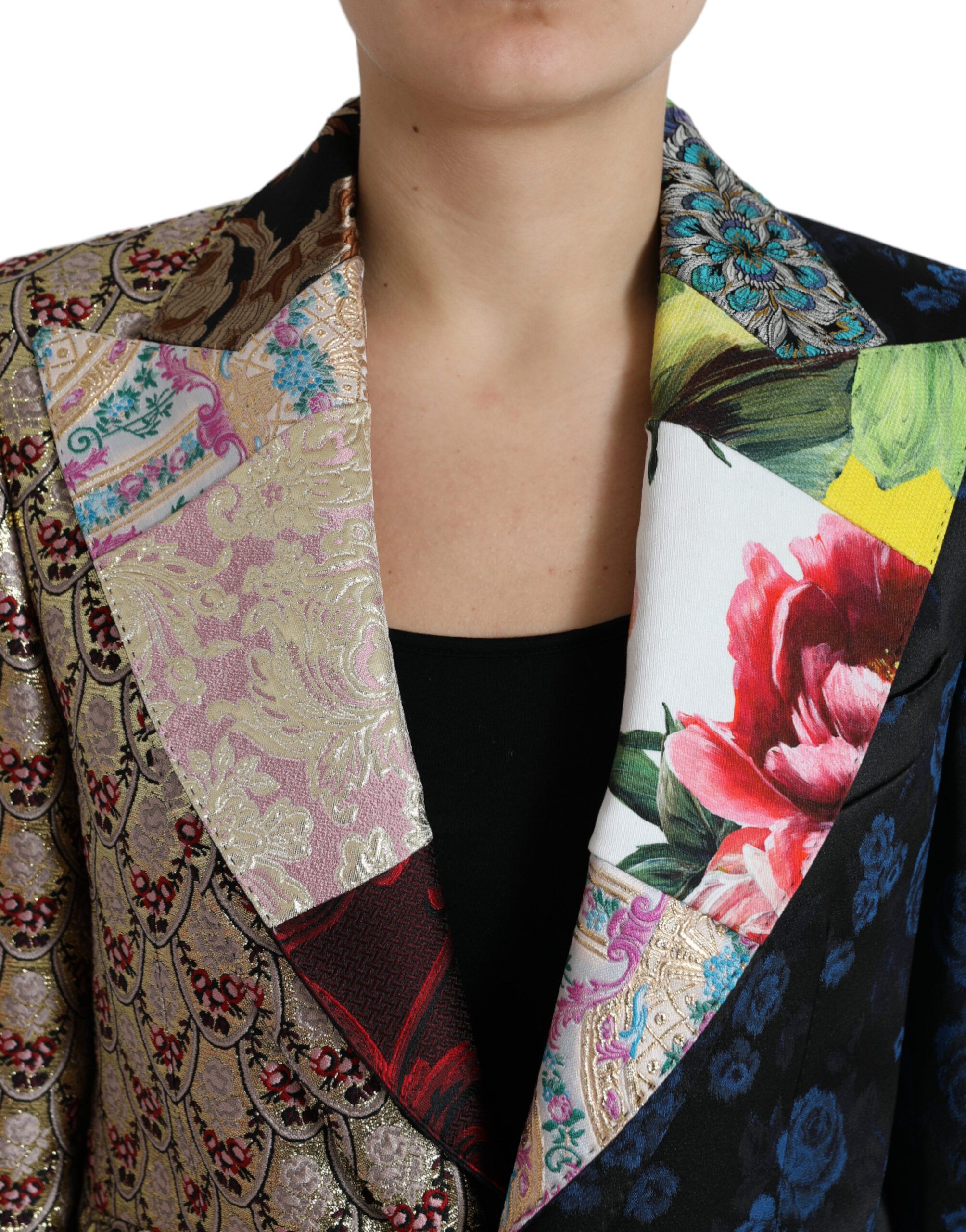 Floral Patchwork Jacquard Women's Jacket - Dolce & Gabbana - Modalova