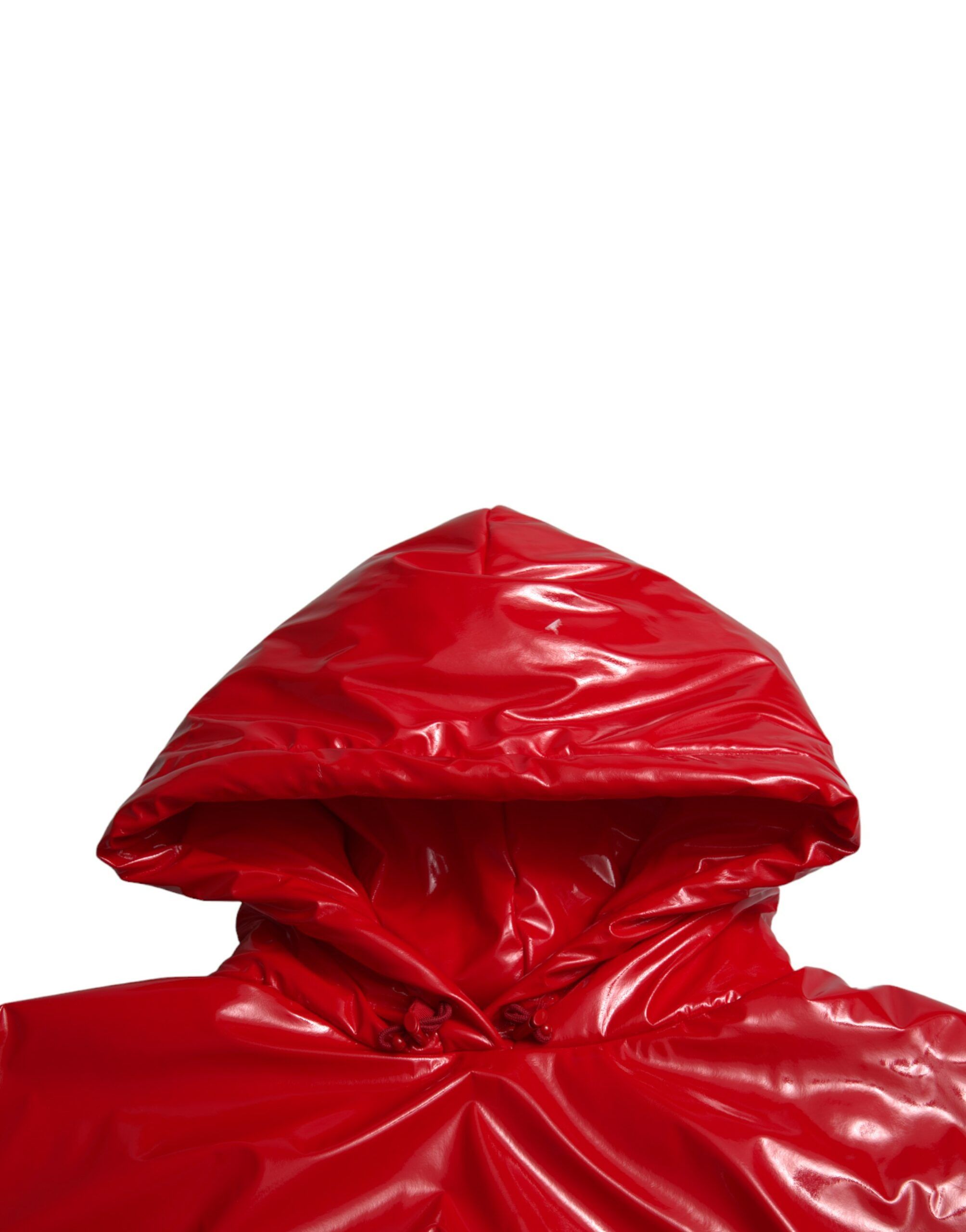 Shiny Hooded Cropped Short Coat Women's Jacket - Dolce & Gabbana - Modalova