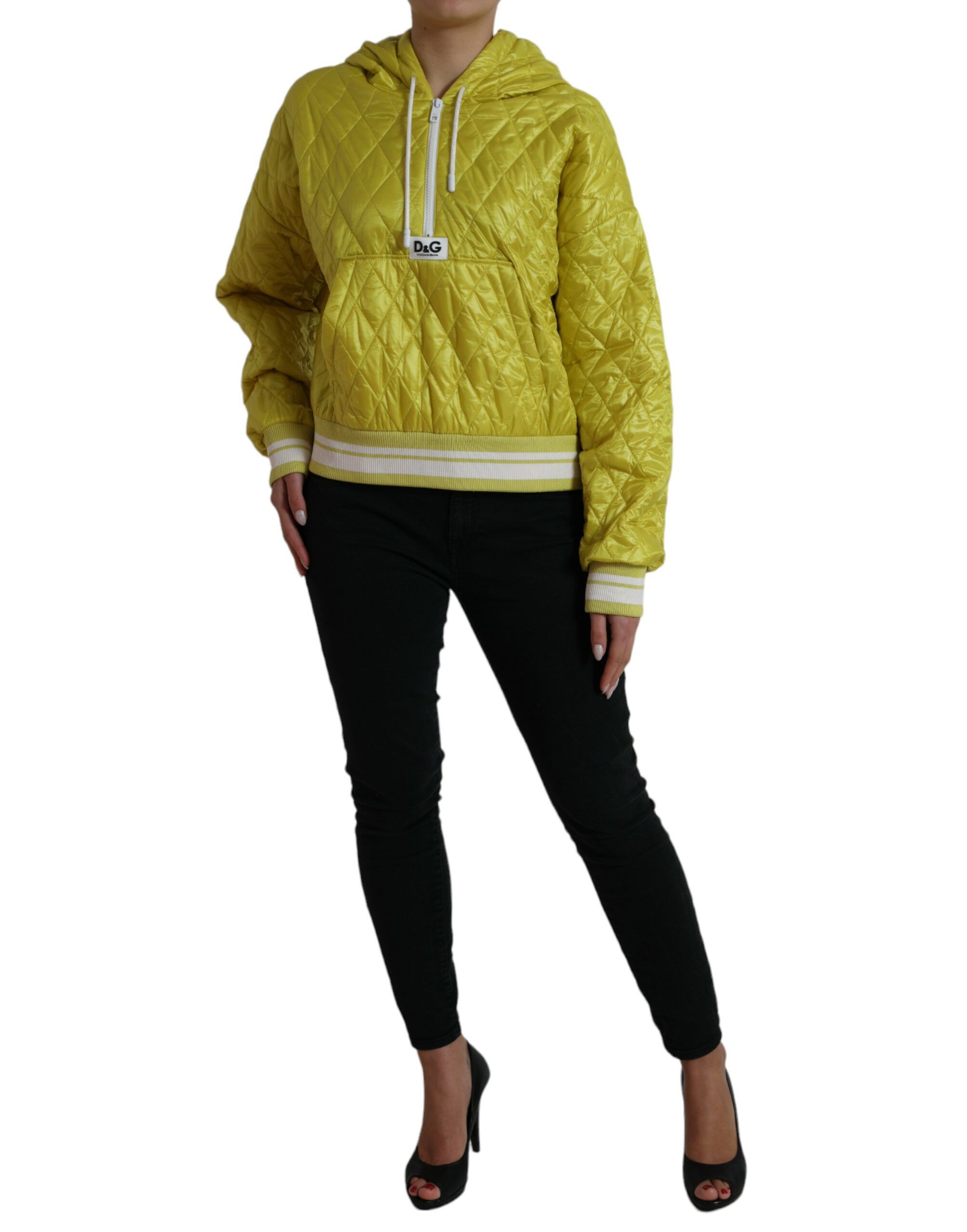 Nylon Quilted Hooded Pullover Women's Jacket - Dolce & Gabbana - Modalova