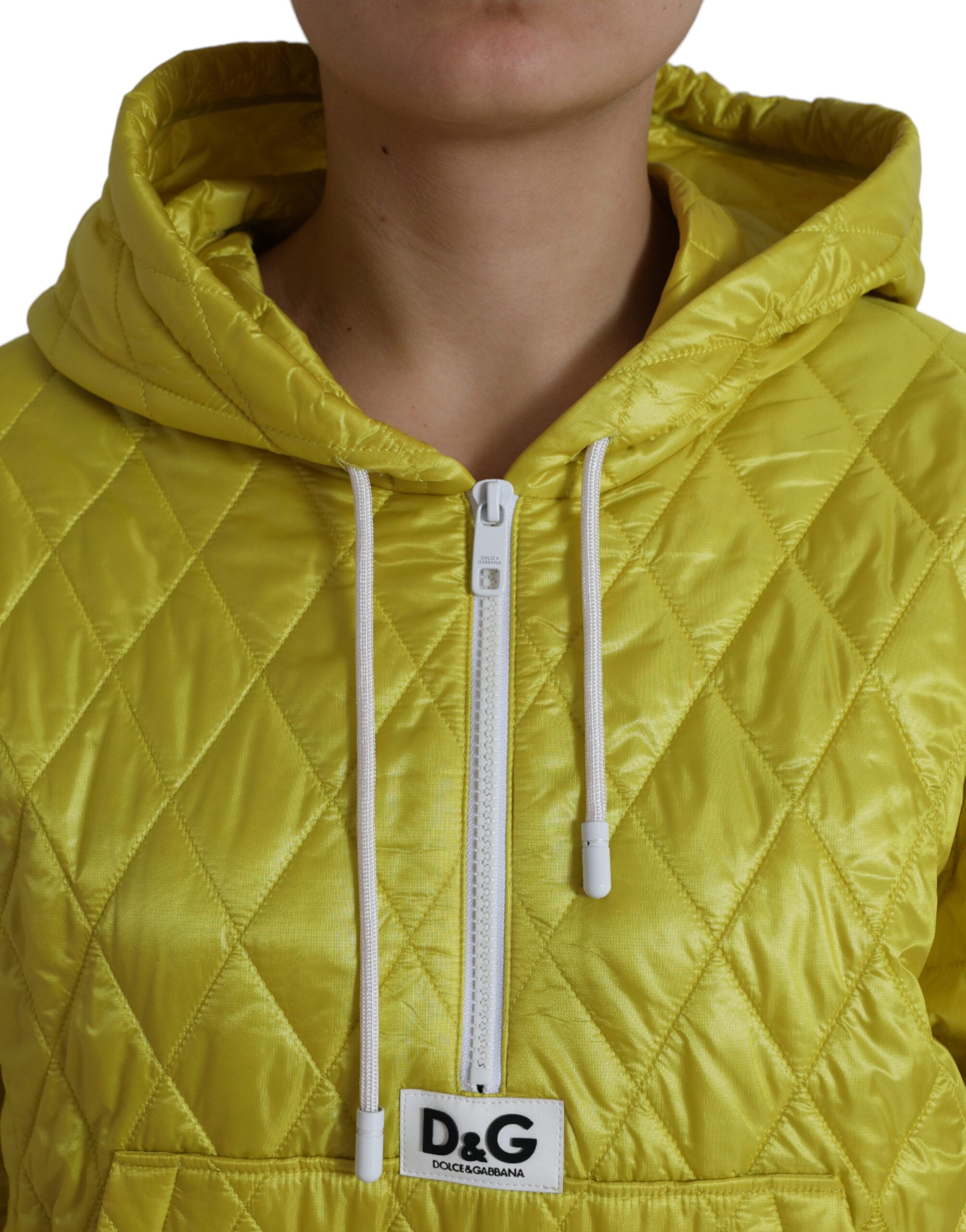 Nylon Quilted Hooded Pullover Women's Jacket - Dolce & Gabbana - Modalova