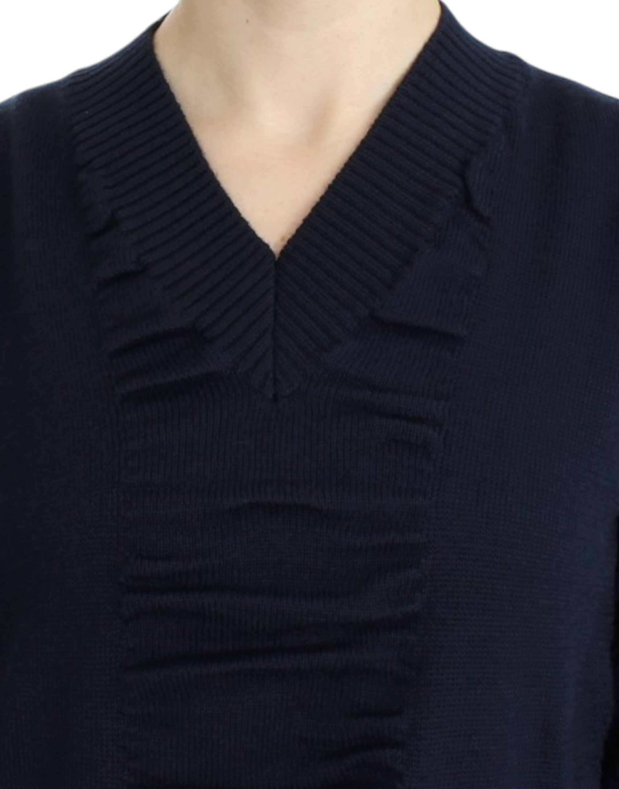 Dark V-neck wool Women's sweater - Costume National - Modalova