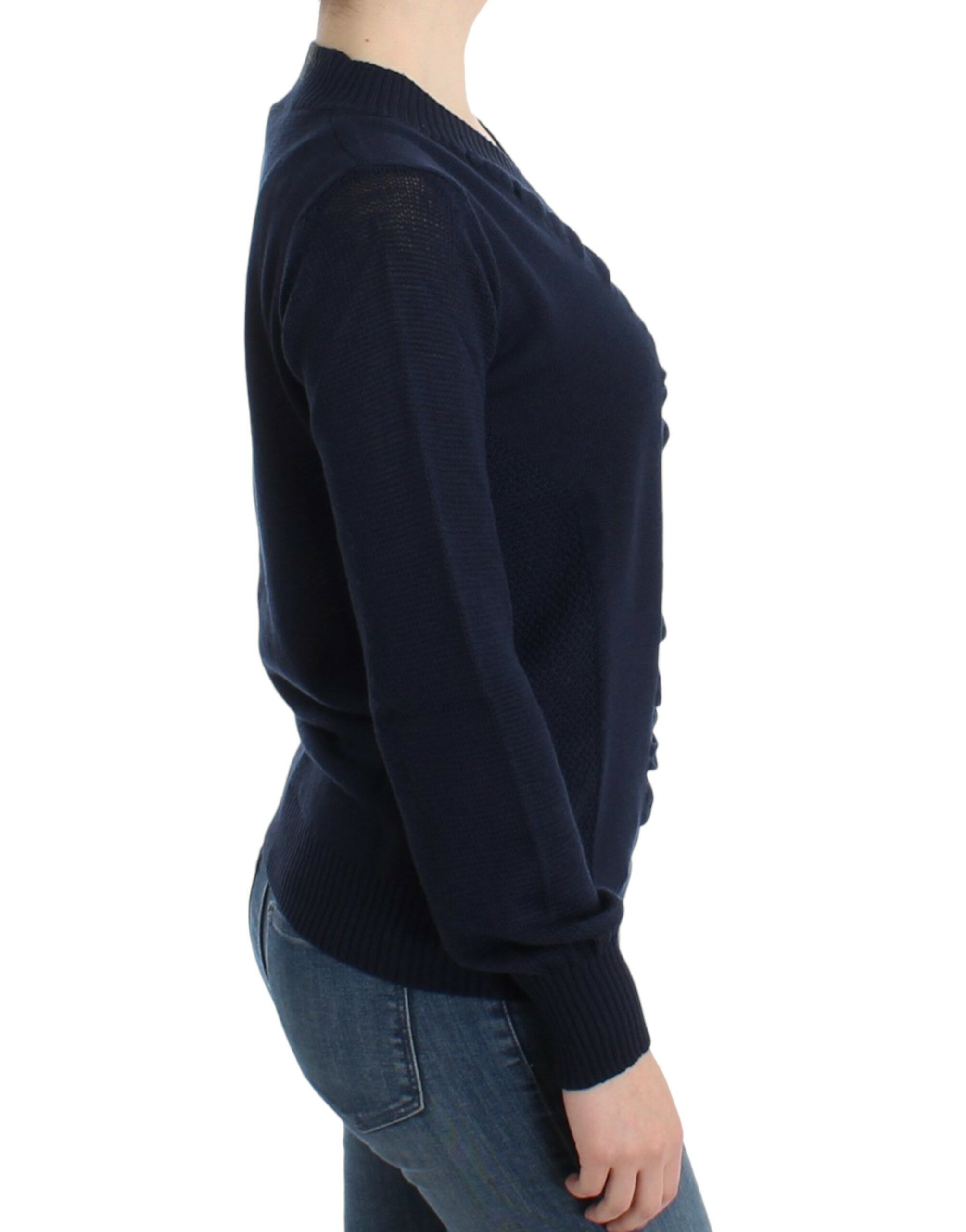 Dark V-neck wool Women's sweater - Costume National - Modalova
