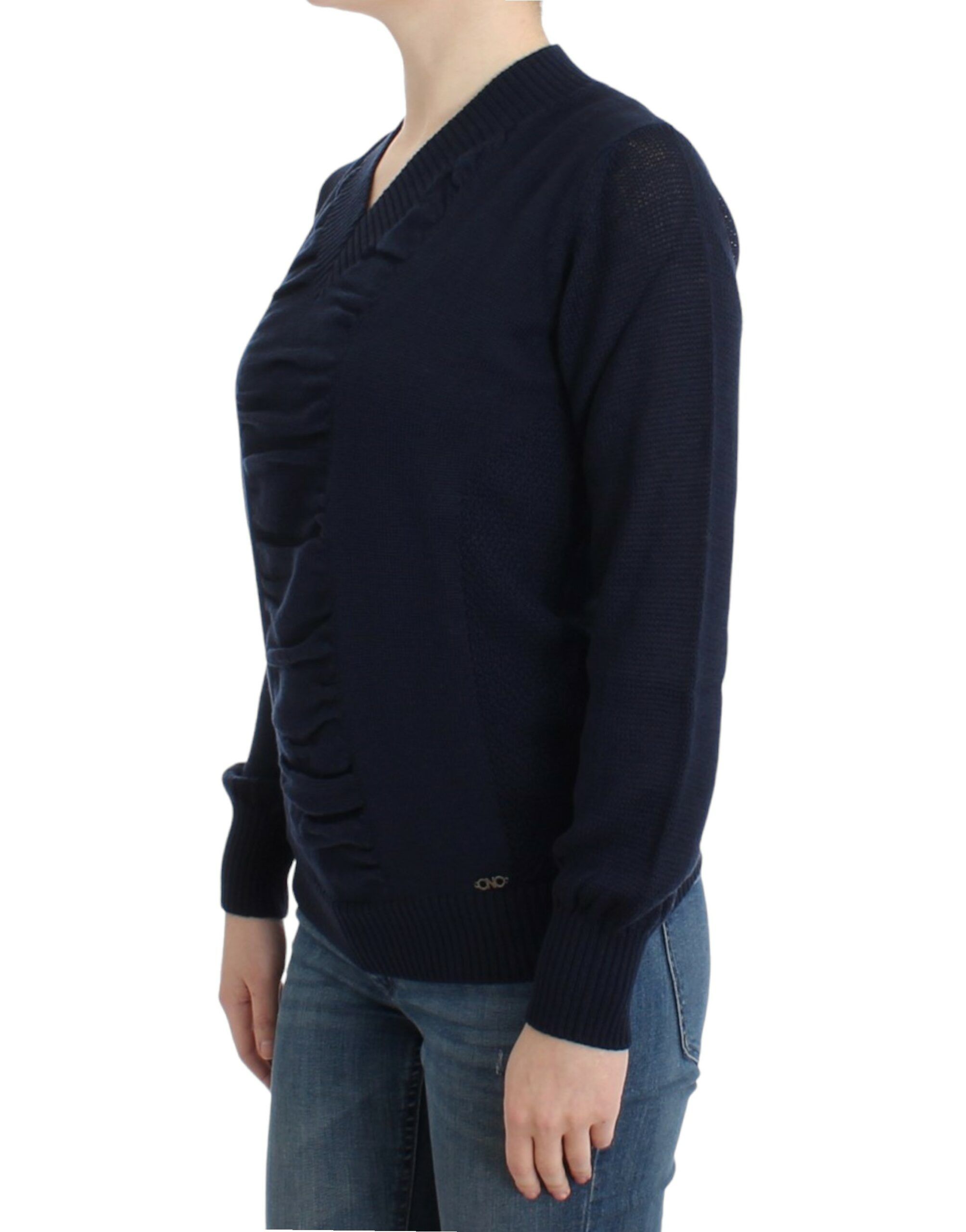 Dark V-neck wool Women's sweater - Costume National - Modalova