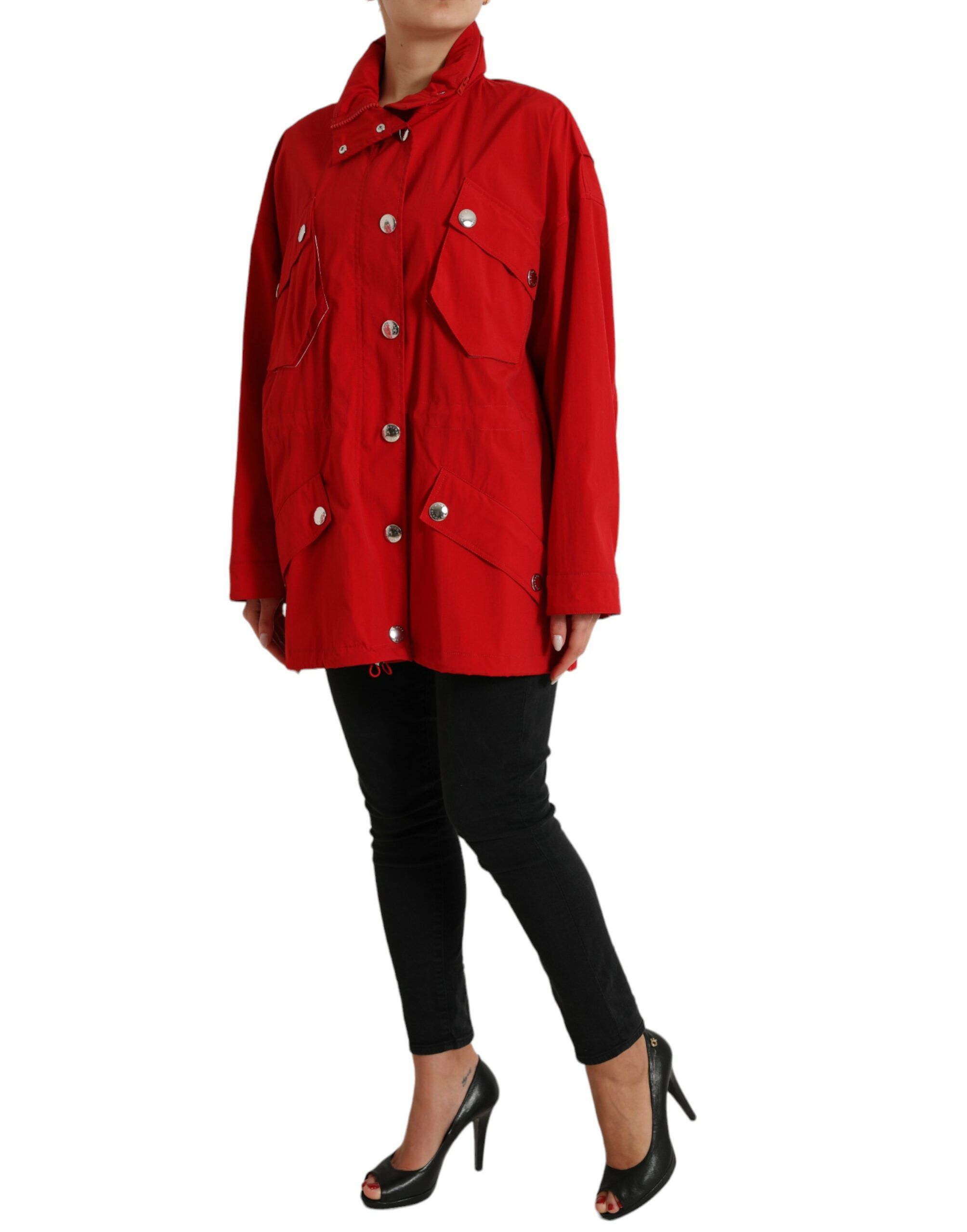 Polyester Hooded Button Rain Coat Women's Jacket - Dolce & Gabbana - Modalova