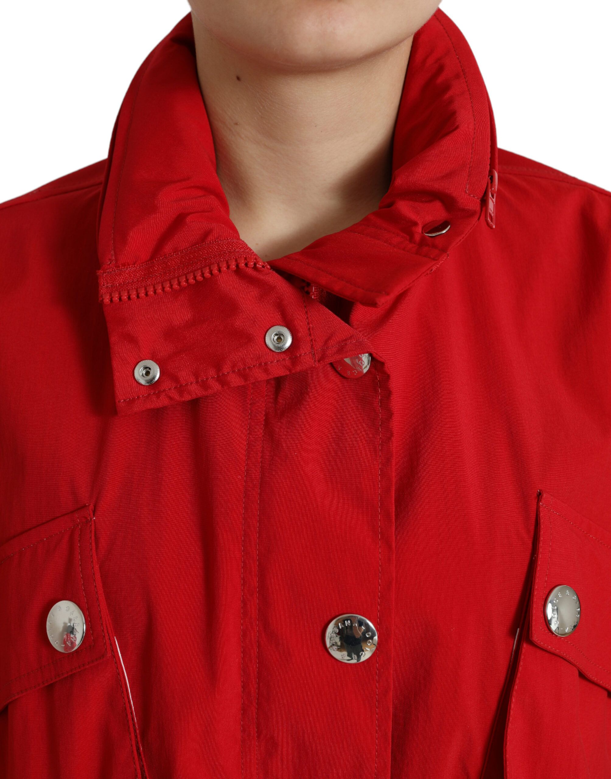 Polyester Hooded Button Rain Coat Women's Jacket - Dolce & Gabbana - Modalova