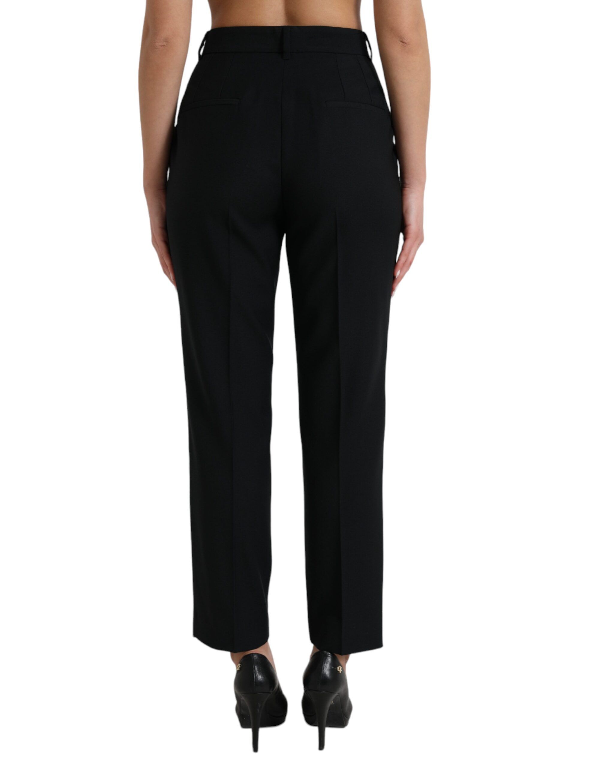 Wool High Waist Straight Women's Pants - Dolce & Gabbana - Modalova
