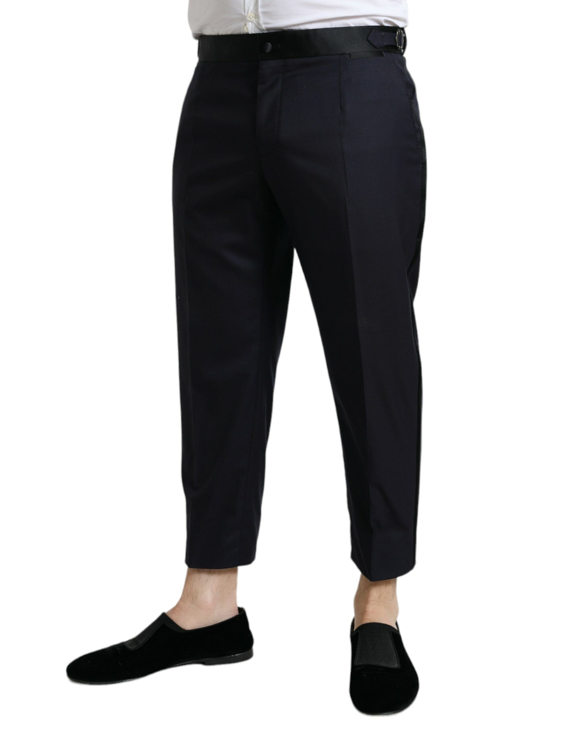 Wool Cropped Tapered Men's Pants - Dolce & Gabbana - Modalova