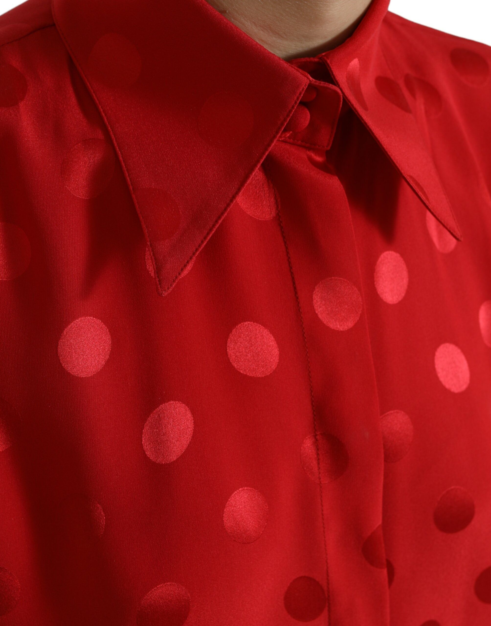 Polka Dot Sleeveless Collared Blouse Women's Top - Dolce & Gabbana - Modalova