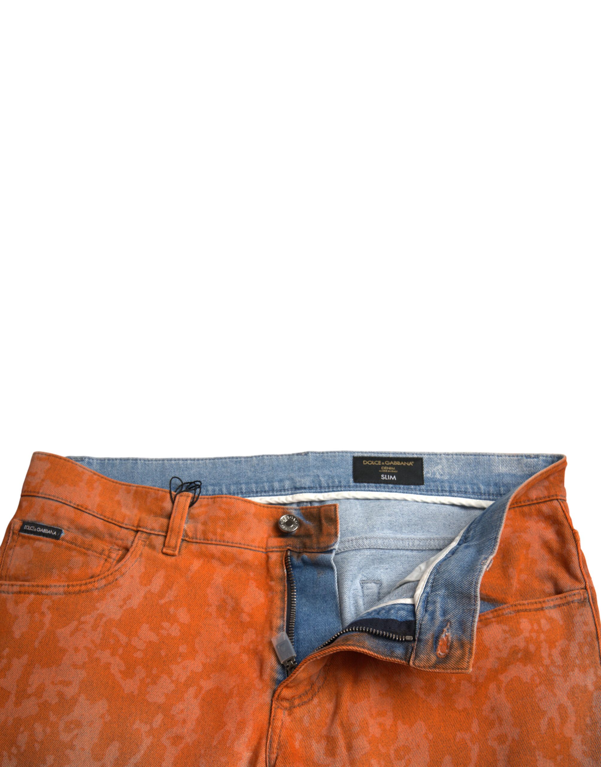 Ombre Cotton Slim Fit Denim Men's Jeans - Dolce & Gabbana - Modalova